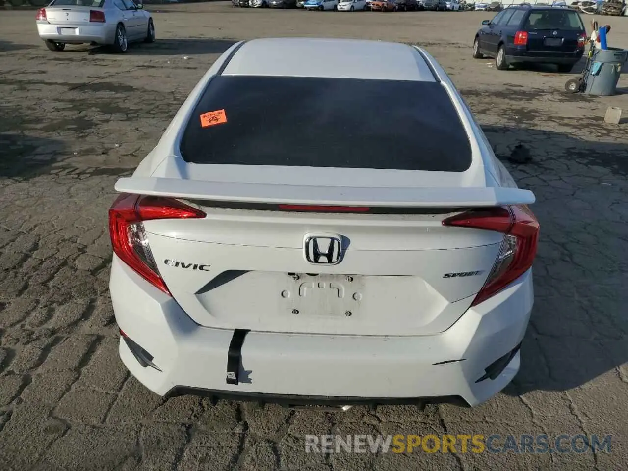 6 fotografías del automóvil dañado 19XFC2F87KE205609 HONDA CIVIC 2019