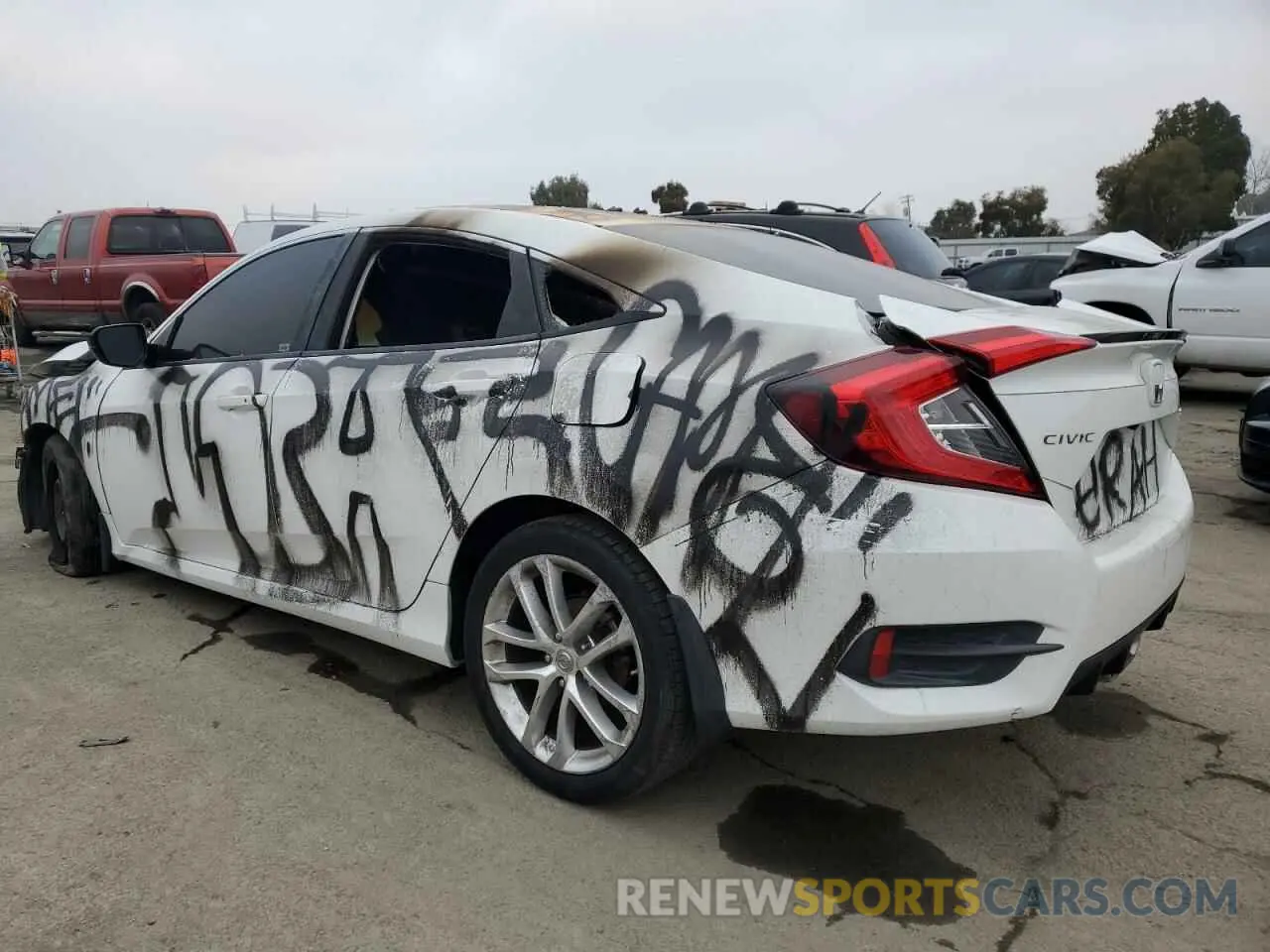2 fotografías del automóvil dañado 19XFC2F87KE205612 HONDA CIVIC 2019
