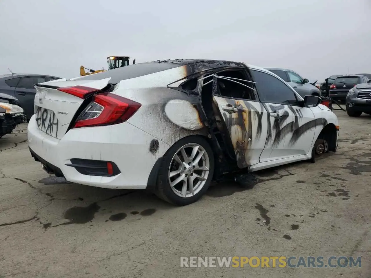 3 fotografías del automóvil dañado 19XFC2F87KE205612 HONDA CIVIC 2019