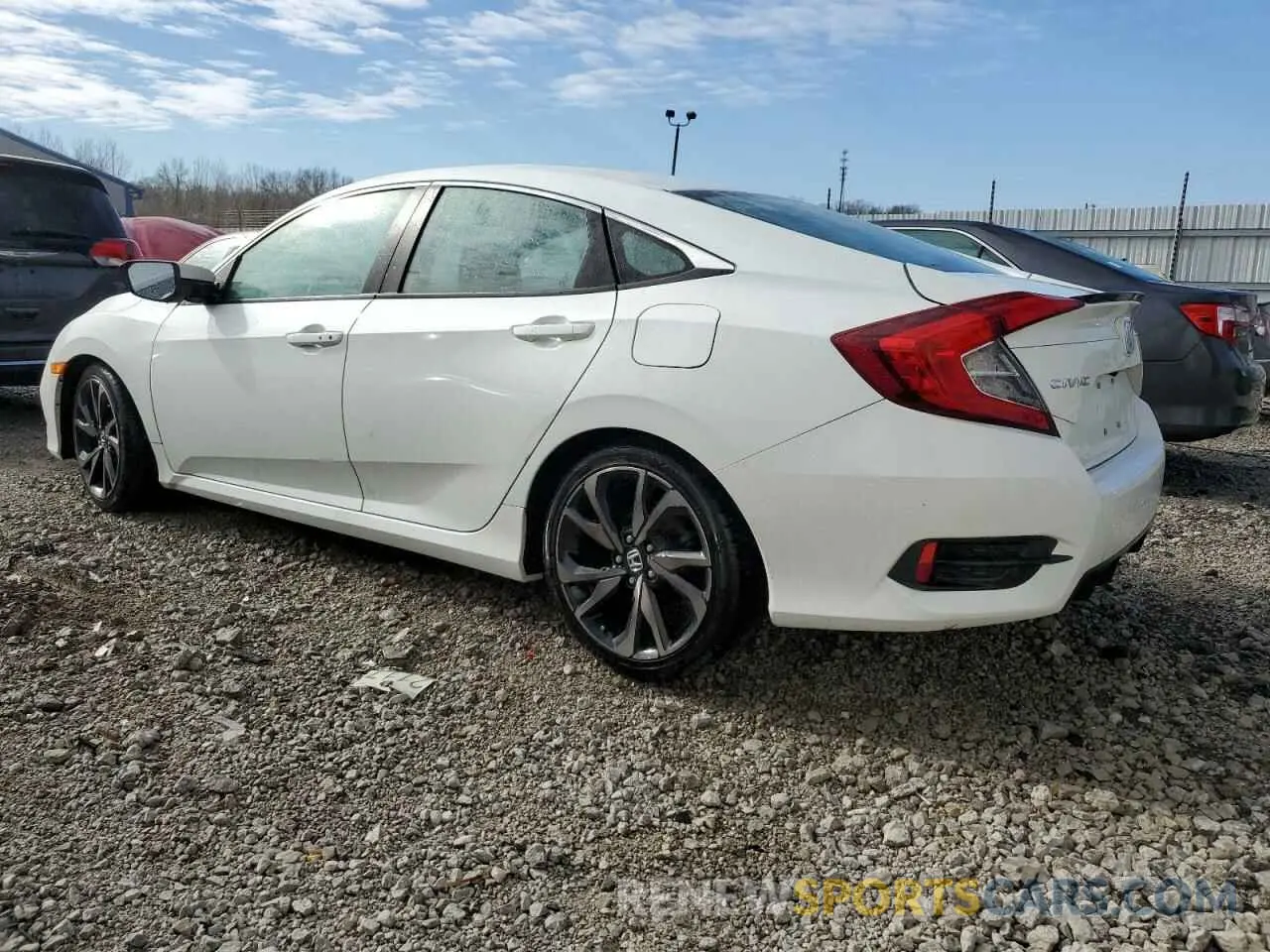 2 fotografías del automóvil dañado 19XFC2F88KE002227 HONDA CIVIC 2019