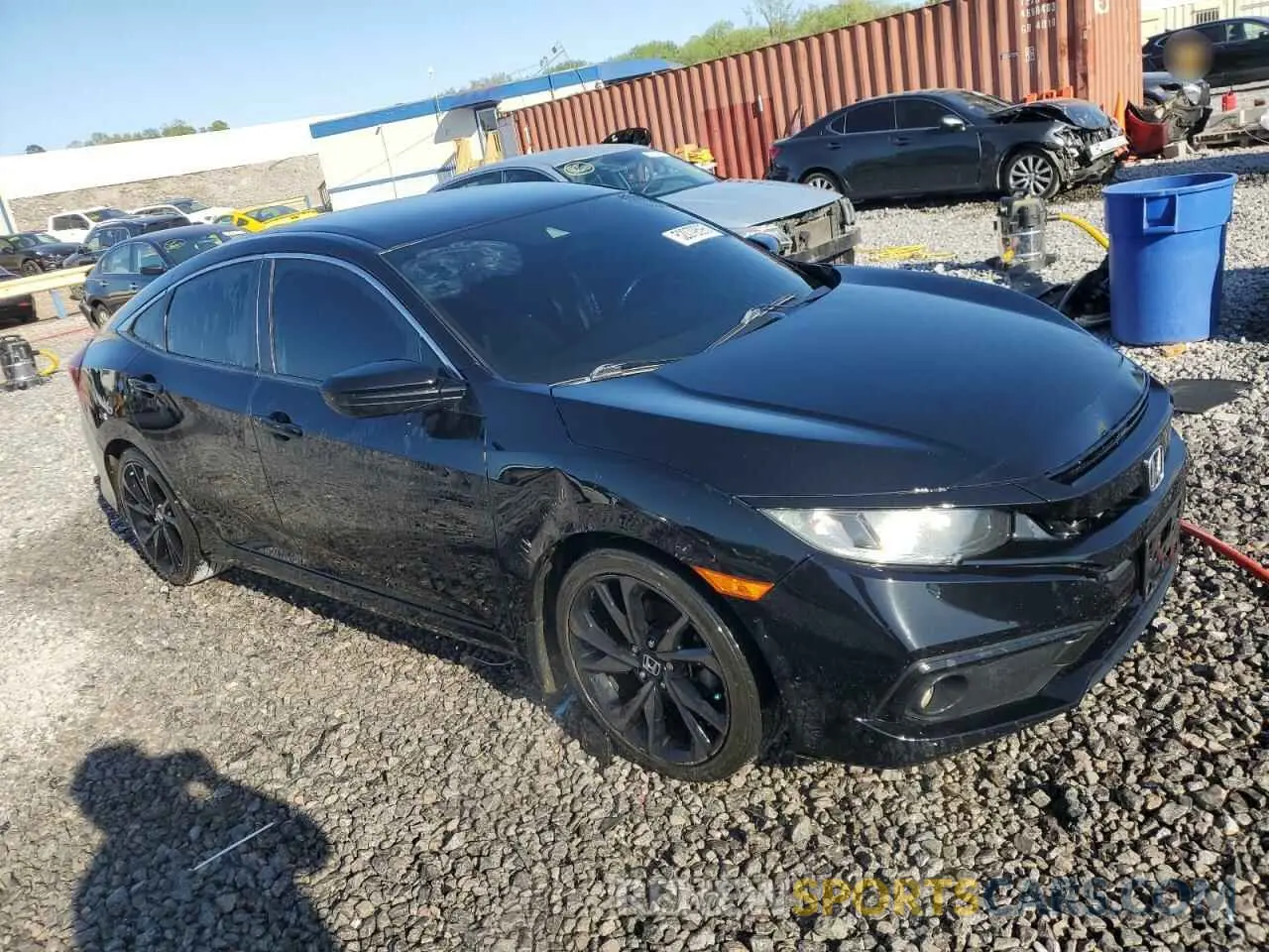 4 fotografías del automóvil dañado 19XFC2F88KE015317 HONDA CIVIC 2019