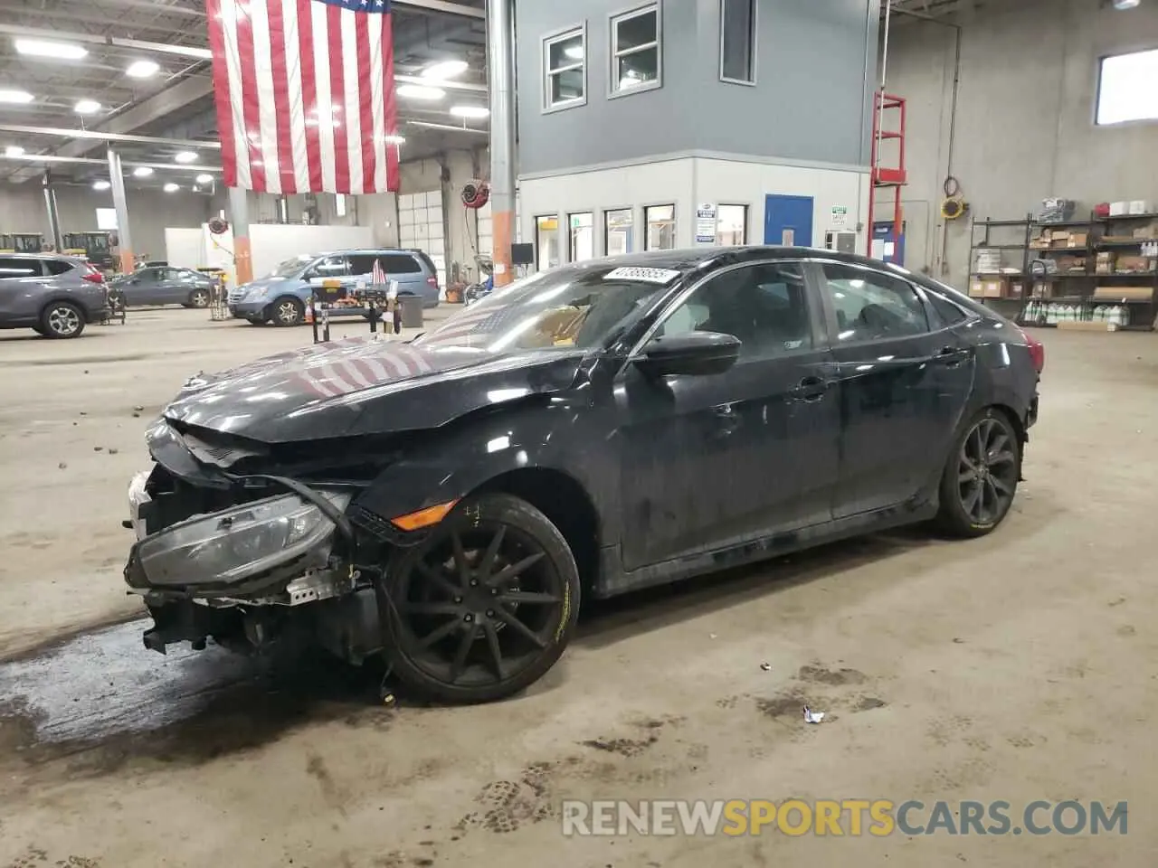 1 fotografías del automóvil dañado 19XFC2F88KE043702 HONDA CIVIC 2019