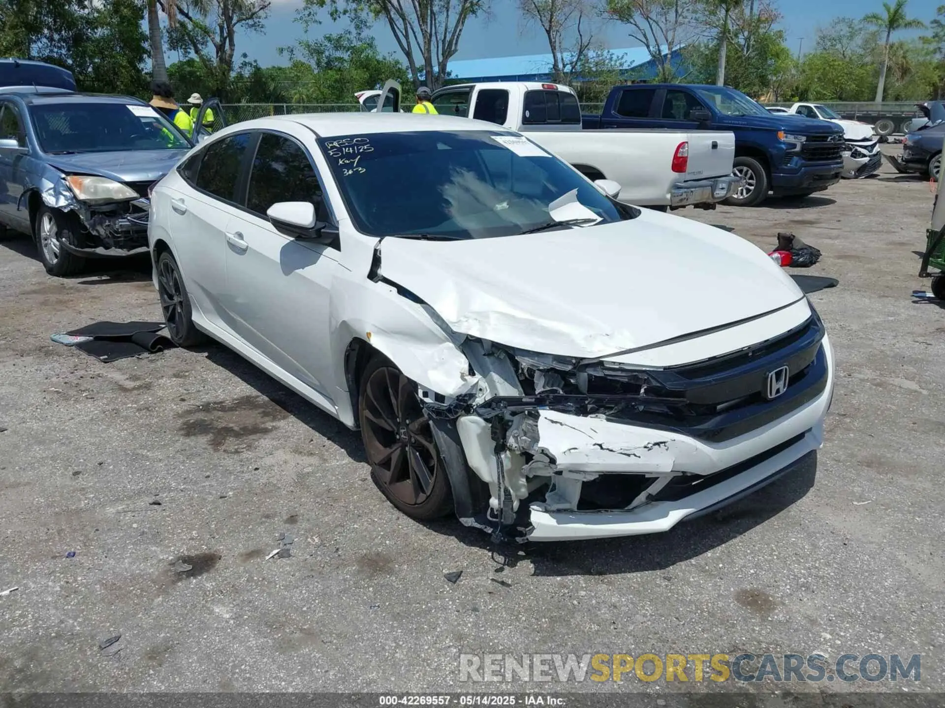 6 fotografías del automóvil dañado 19XFC2F88KE047720 HONDA CIVIC 2019