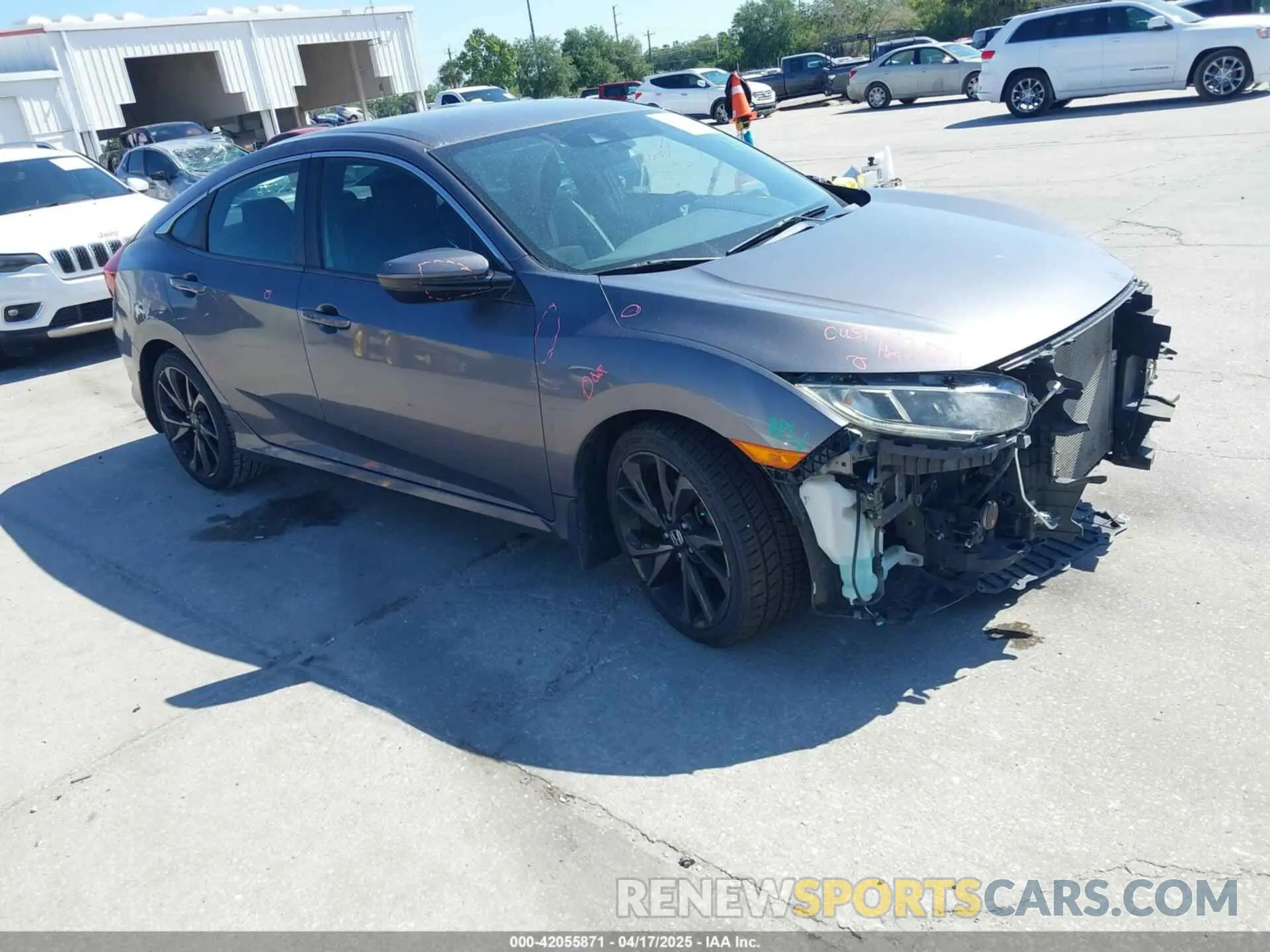 1 fotografías del automóvil dañado 19XFC2F89KE019683 HONDA CIVIC 2019