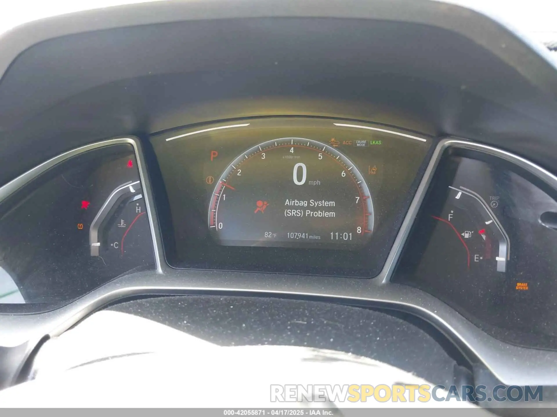 7 fotografías del automóvil dañado 19XFC2F89KE019683 HONDA CIVIC 2019