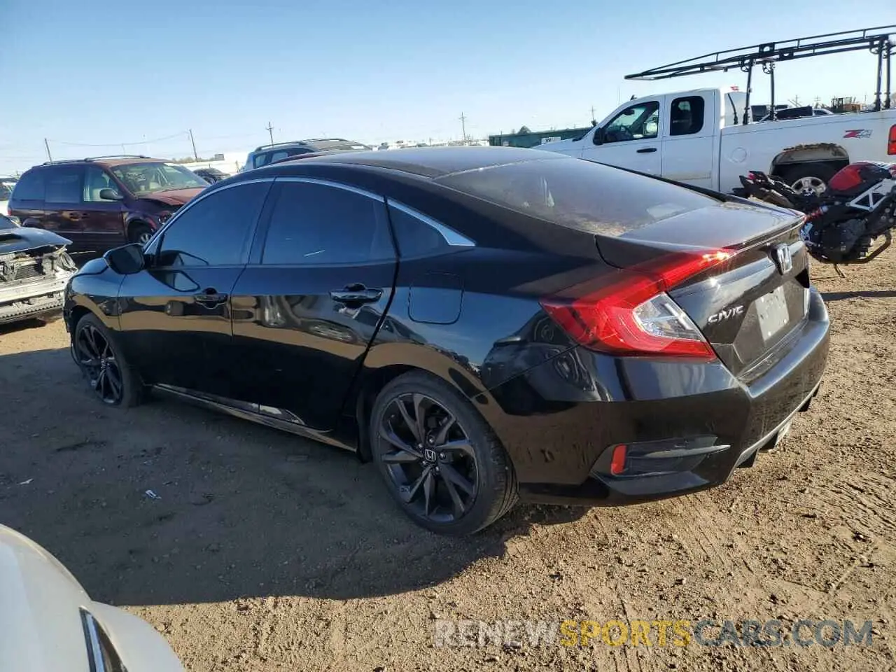 2 fotografías del automóvil dañado 19XFC2F89KE047824 HONDA CIVIC 2019