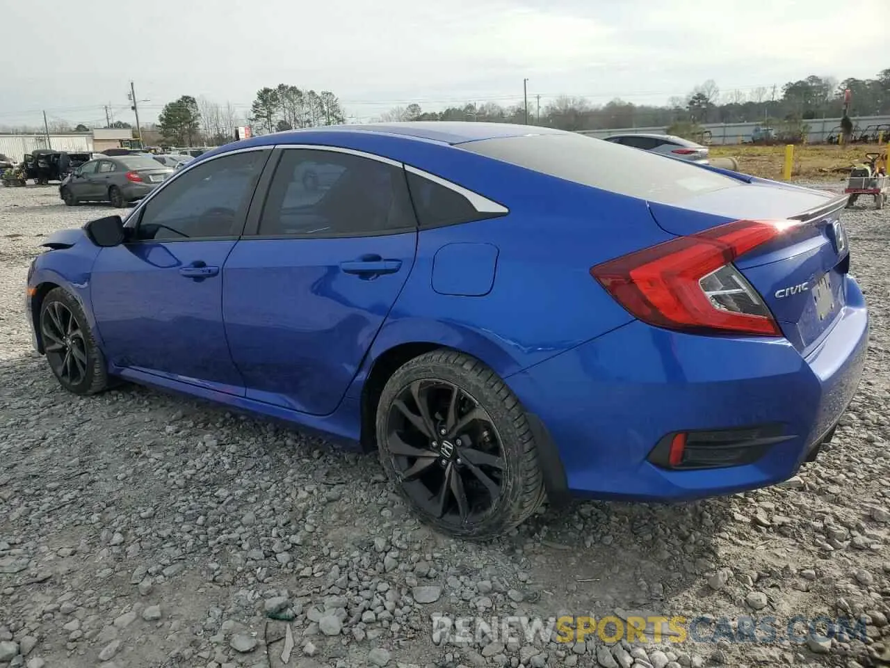 2 fotografías del automóvil dañado 19XFC2F8XKE008109 HONDA CIVIC 2019