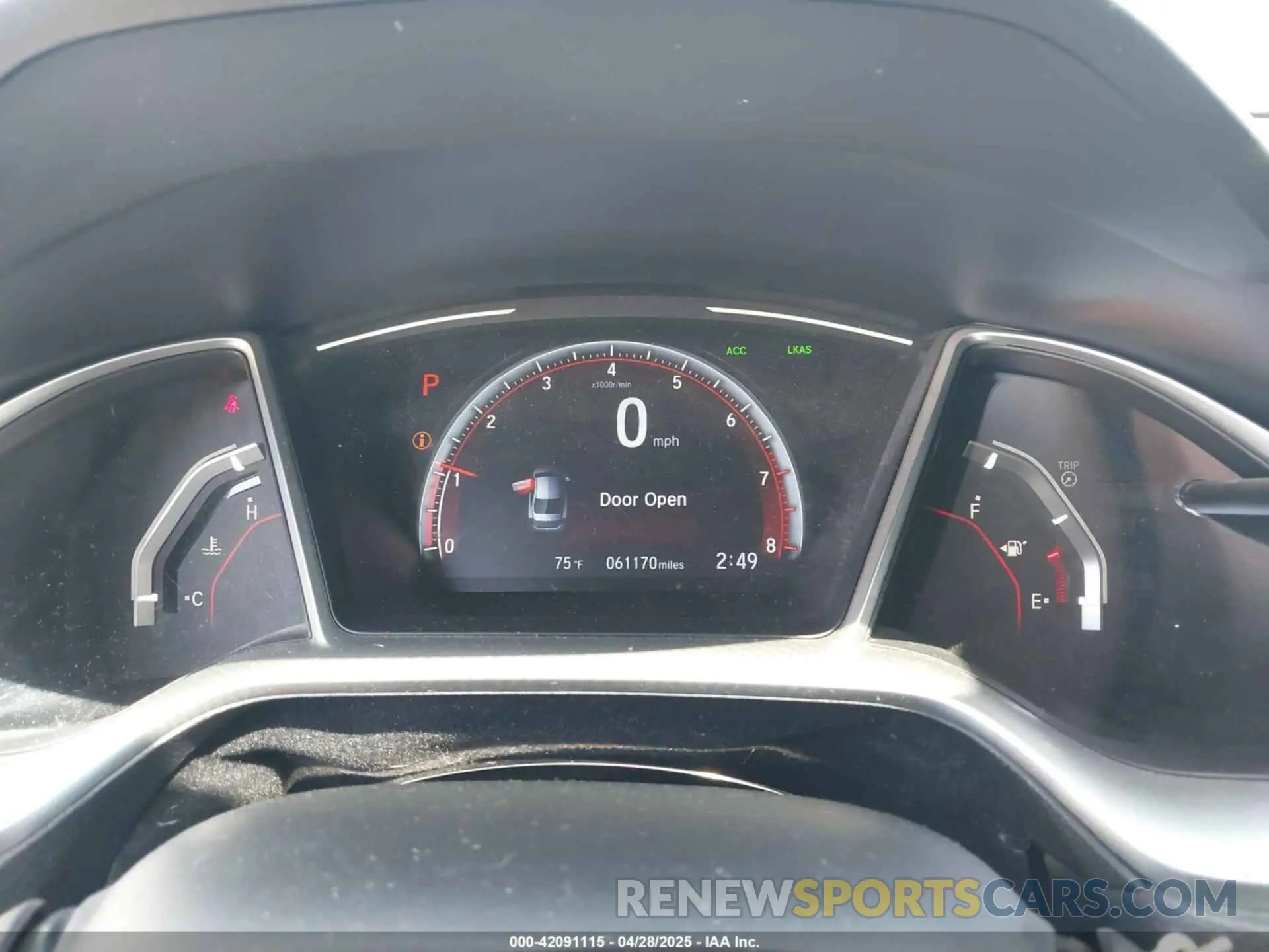 7 fotografías del automóvil dañado 19XFC2F8XKE026657 HONDA CIVIC 2019