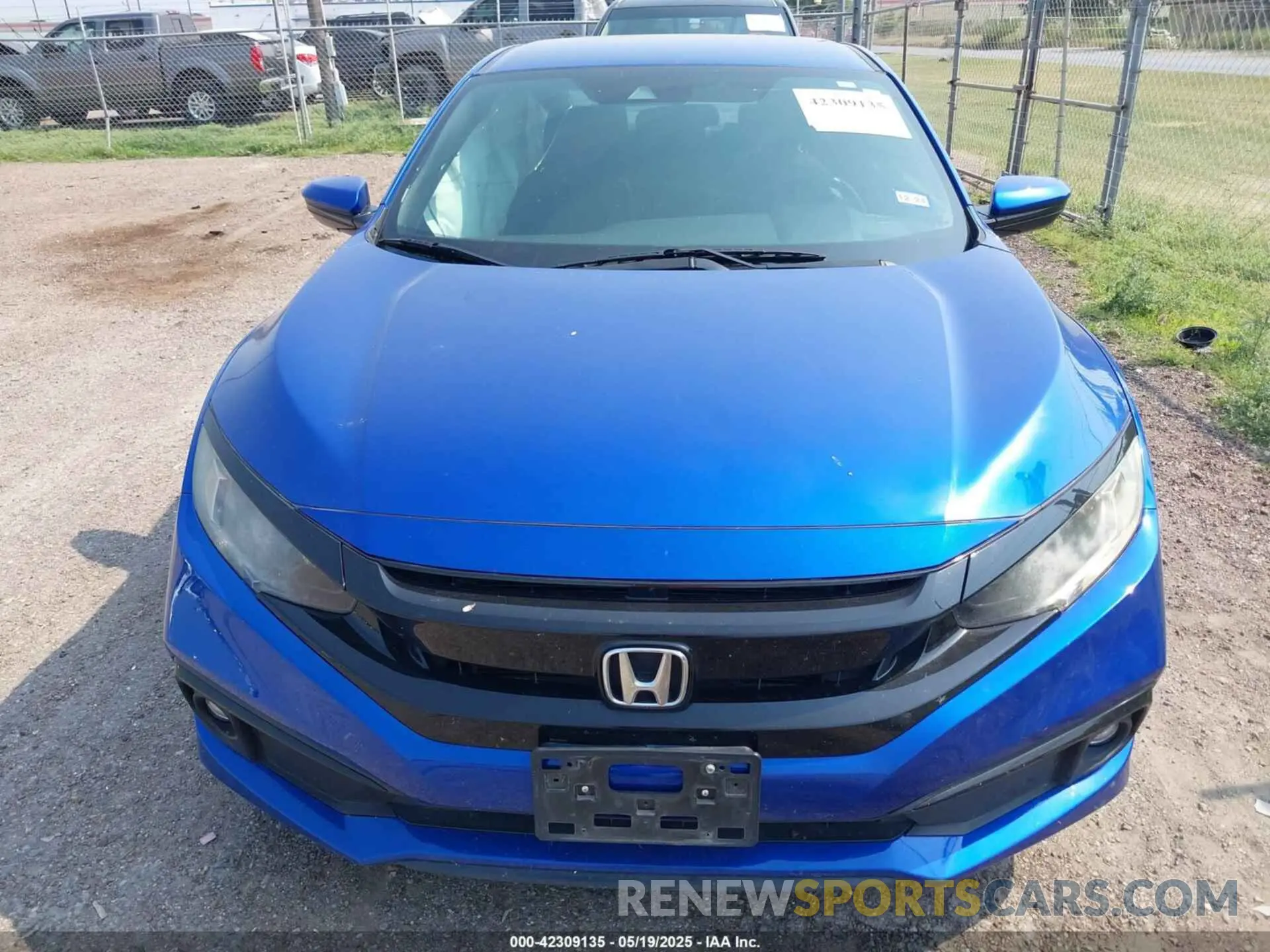 6 fotografías del automóvil dañado 19XFC2F8XKE045192 HONDA CIVIC 2019