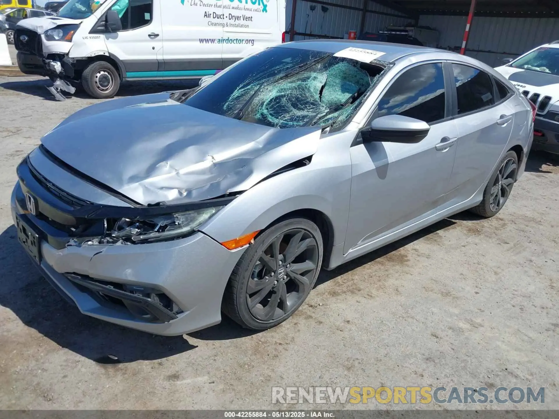 2 fotografías del automóvil dañado 19XFC2F8XKE212232 HONDA CIVIC 2019