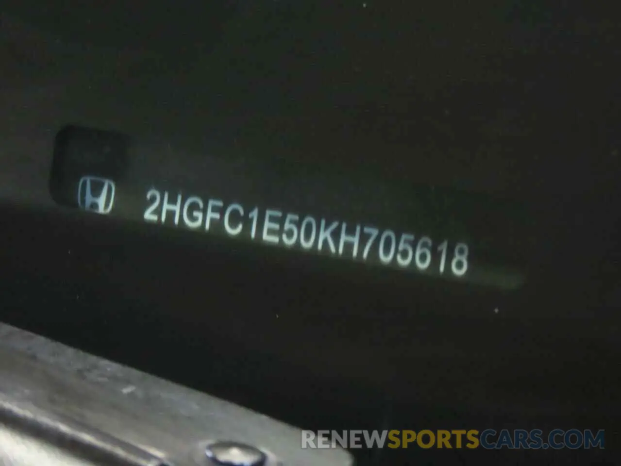 10 fotografías del automóvil dañado 2HGFC1E50KH705618 HONDA CIVIC 2019