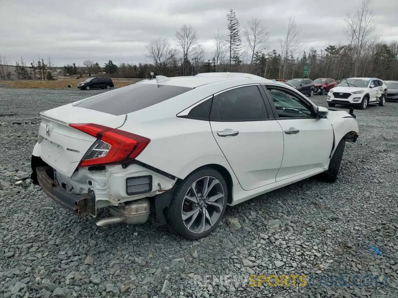 3 fotografías del automóvil dañado 2HGFC1F90KH100614 HONDA CIVIC 2019