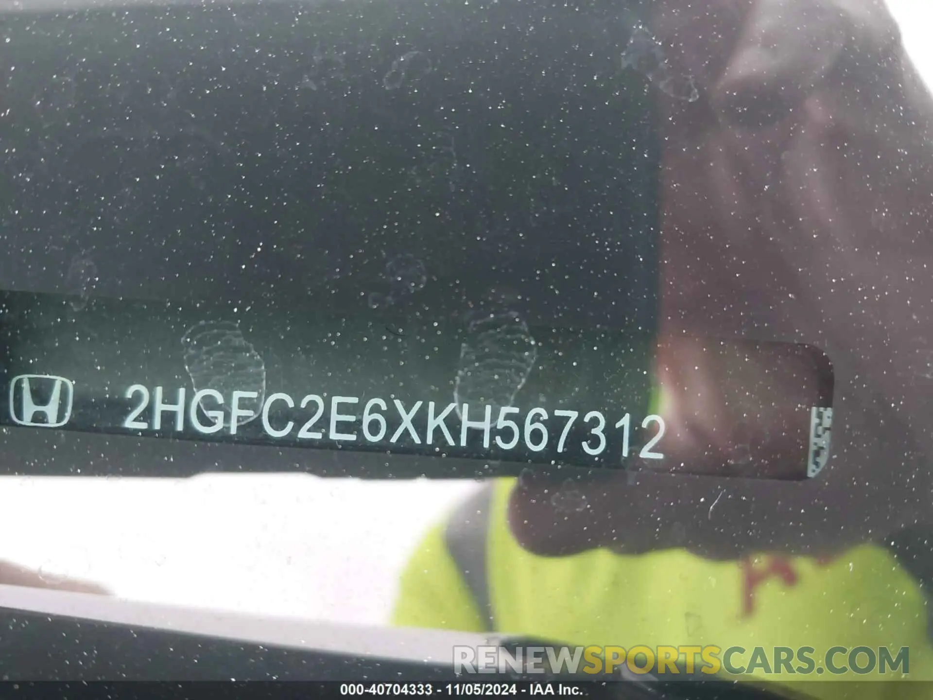 9 fotografías del automóvil dañado 2HGFC2E6XKH567312 HONDA CIVIC 2019