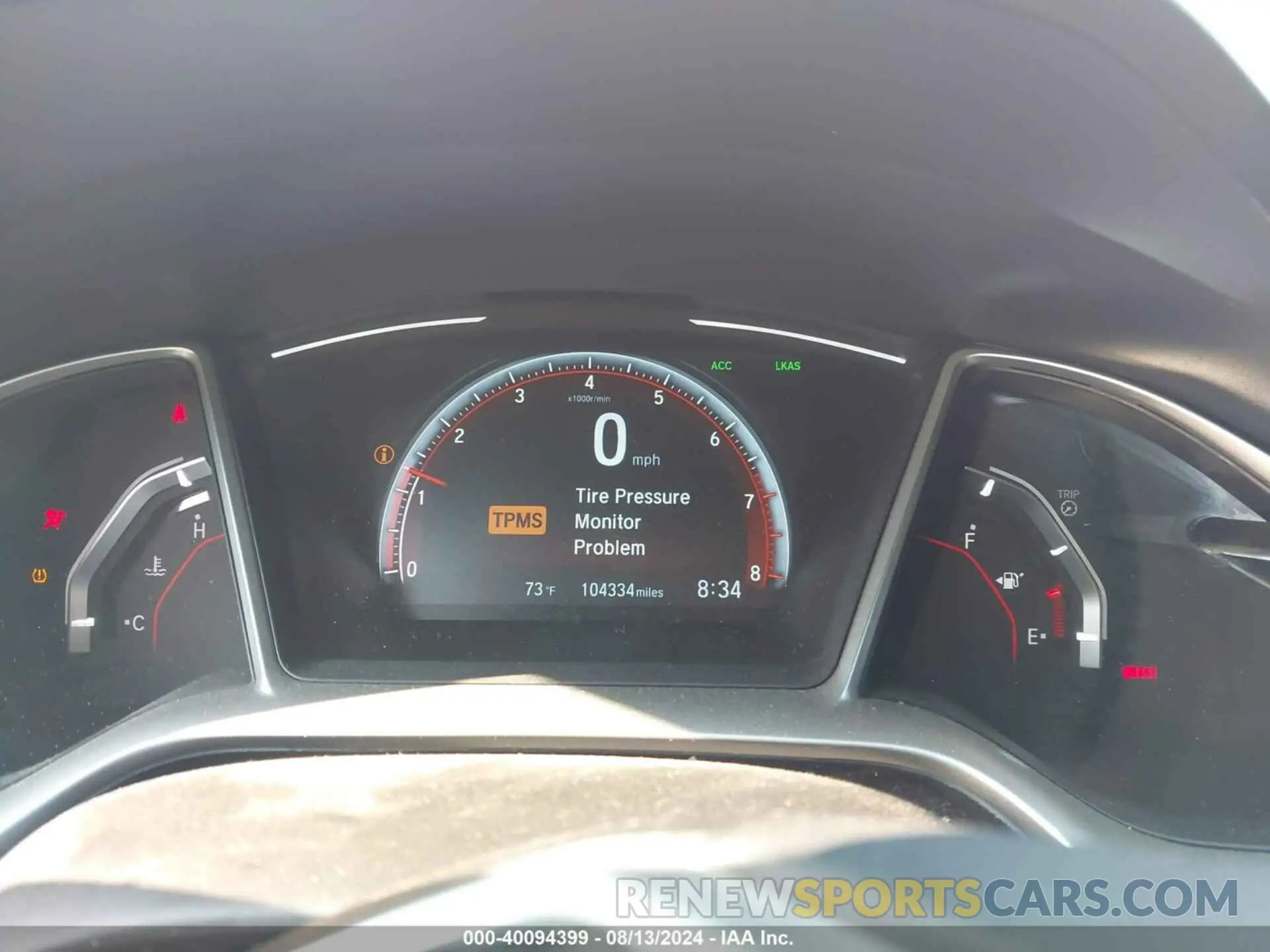 7 fotografías del automóvil dañado 2HGFC2E80KH552576 HONDA CIVIC 2019
