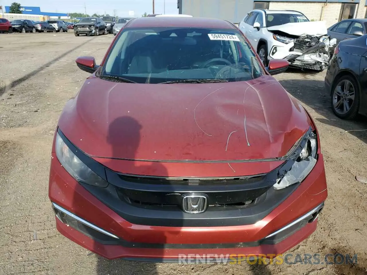 5 fotografías del automóvil dañado 2HGFC2F61KH505473 HONDA CIVIC 2019