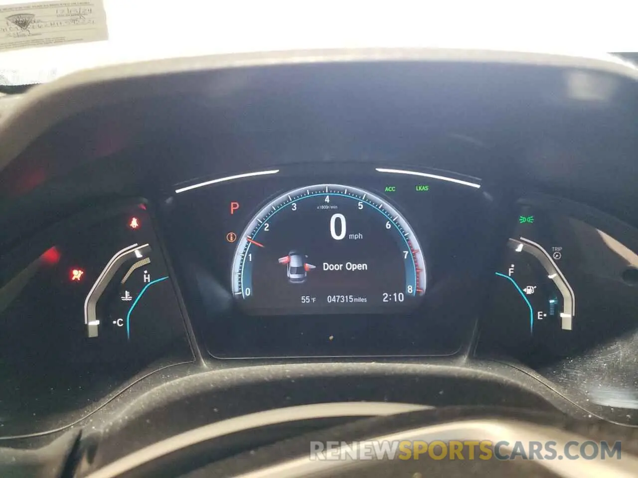 9 fotografías del automóvil dañado 2HGFC2F62KH592221 HONDA CIVIC 2019