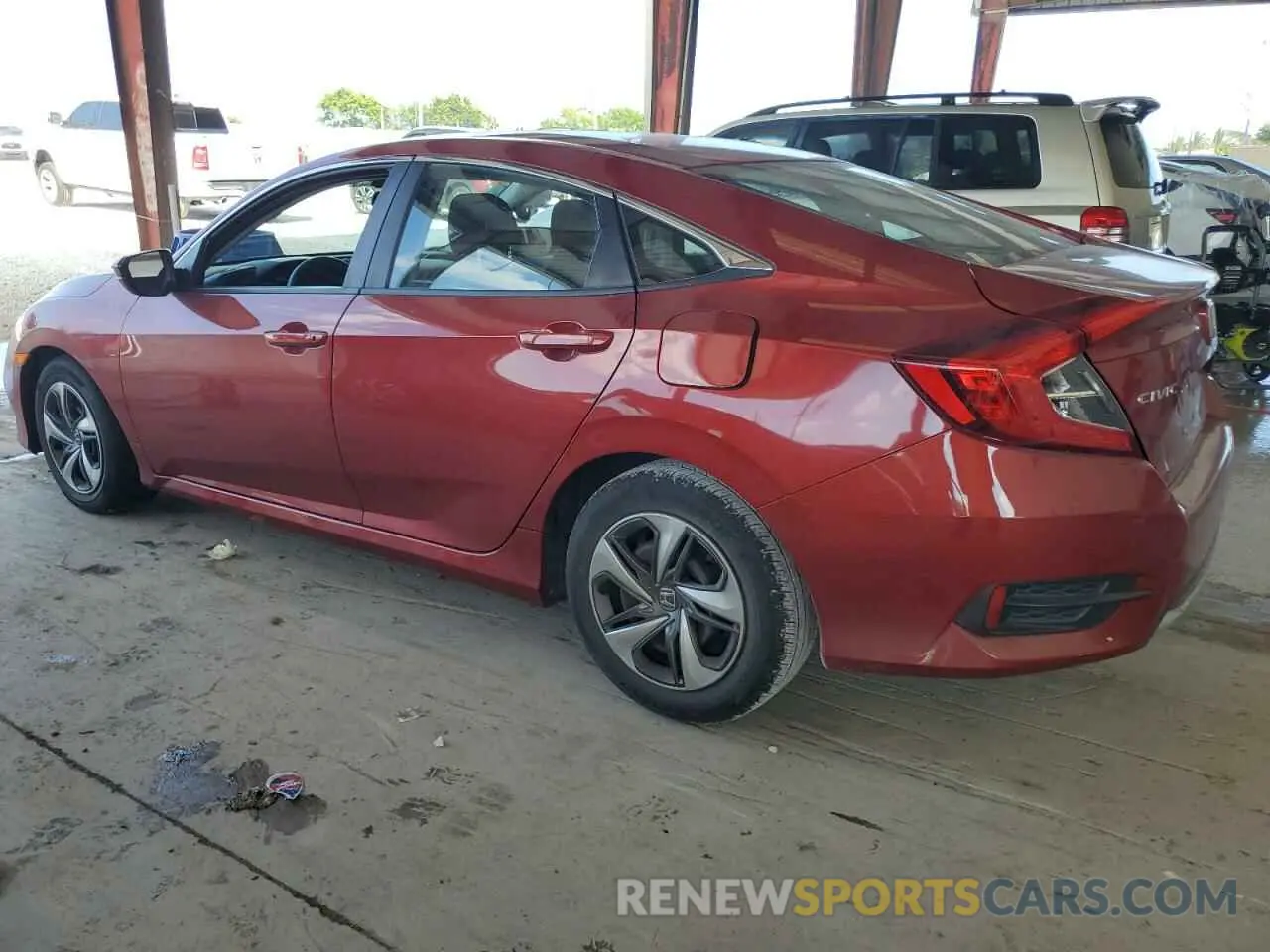 2 fotografías del automóvil dañado 2HGFC2F66KH524231 HONDA CIVIC 2019