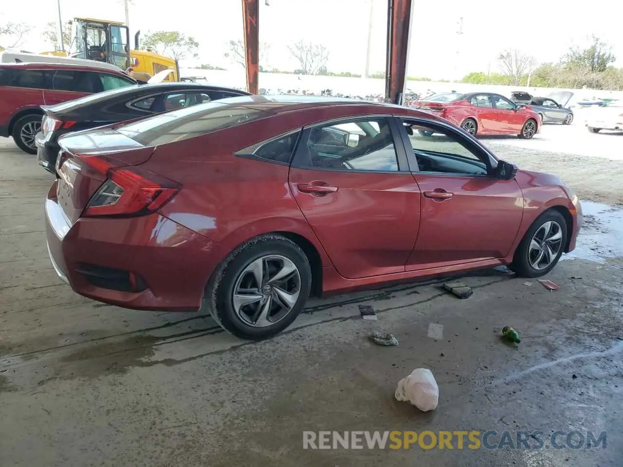 3 fotografías del automóvil dañado 2HGFC2F66KH524231 HONDA CIVIC 2019