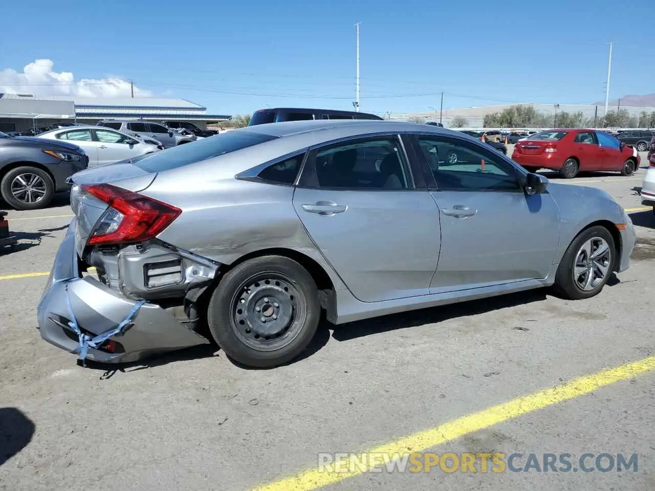 3 fotografías del automóvil dañado 2HGFC2F66KH548402 HONDA CIVIC 2019
