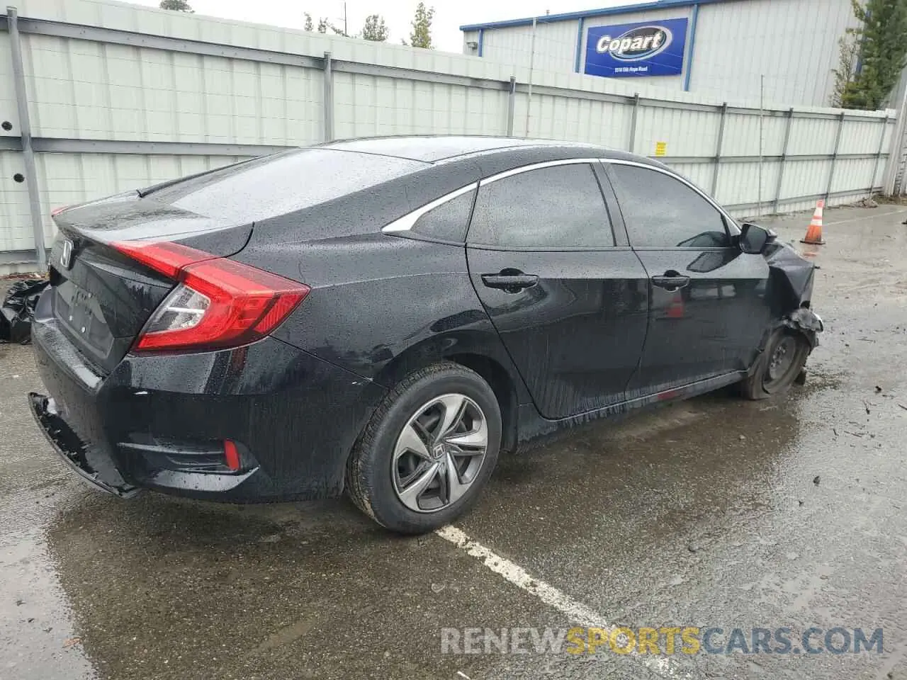 3 fotografías del automóvil dañado 2HGFC2F66KH591704 HONDA CIVIC 2019