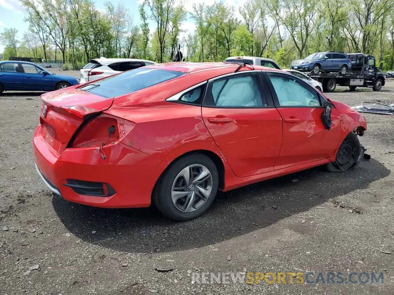 3 fotografías del automóvil dañado 2HGFC2F67KH506952 HONDA CIVIC 2019