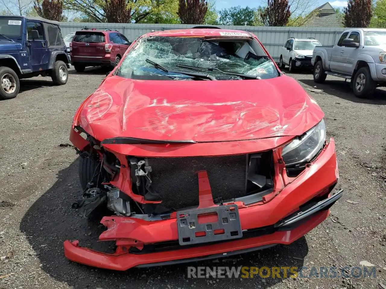 5 fotografías del automóvil dañado 2HGFC2F67KH506952 HONDA CIVIC 2019