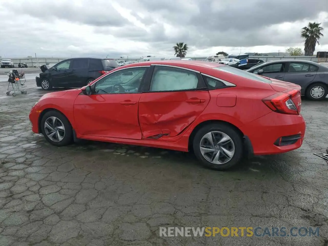 2 fotografías del automóvil dañado 2HGFC2F67KH544701 HONDA CIVIC 2019