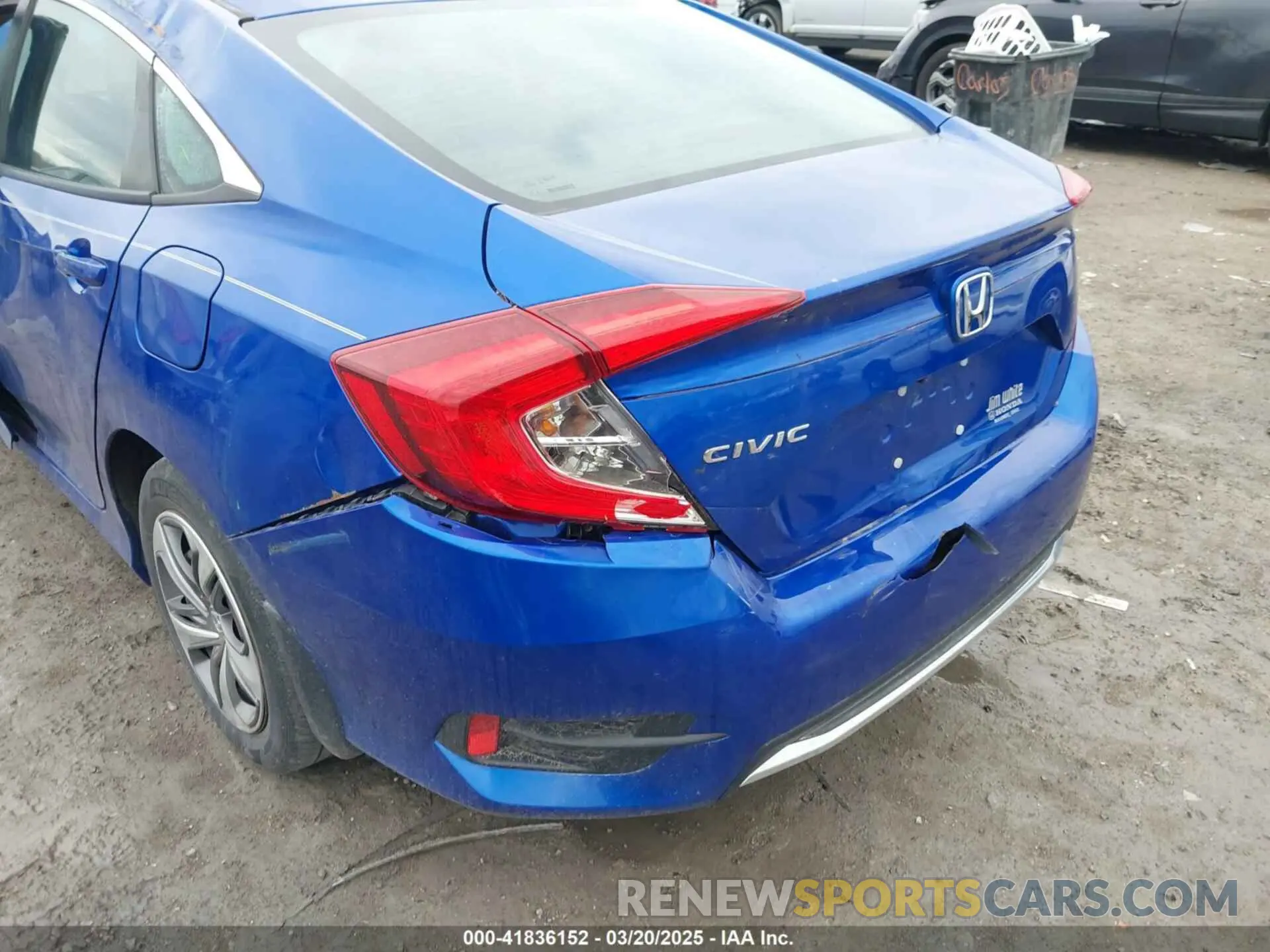 6 fotografías del automóvil dañado 2HGFC2F68KH550779 HONDA CIVIC 2019