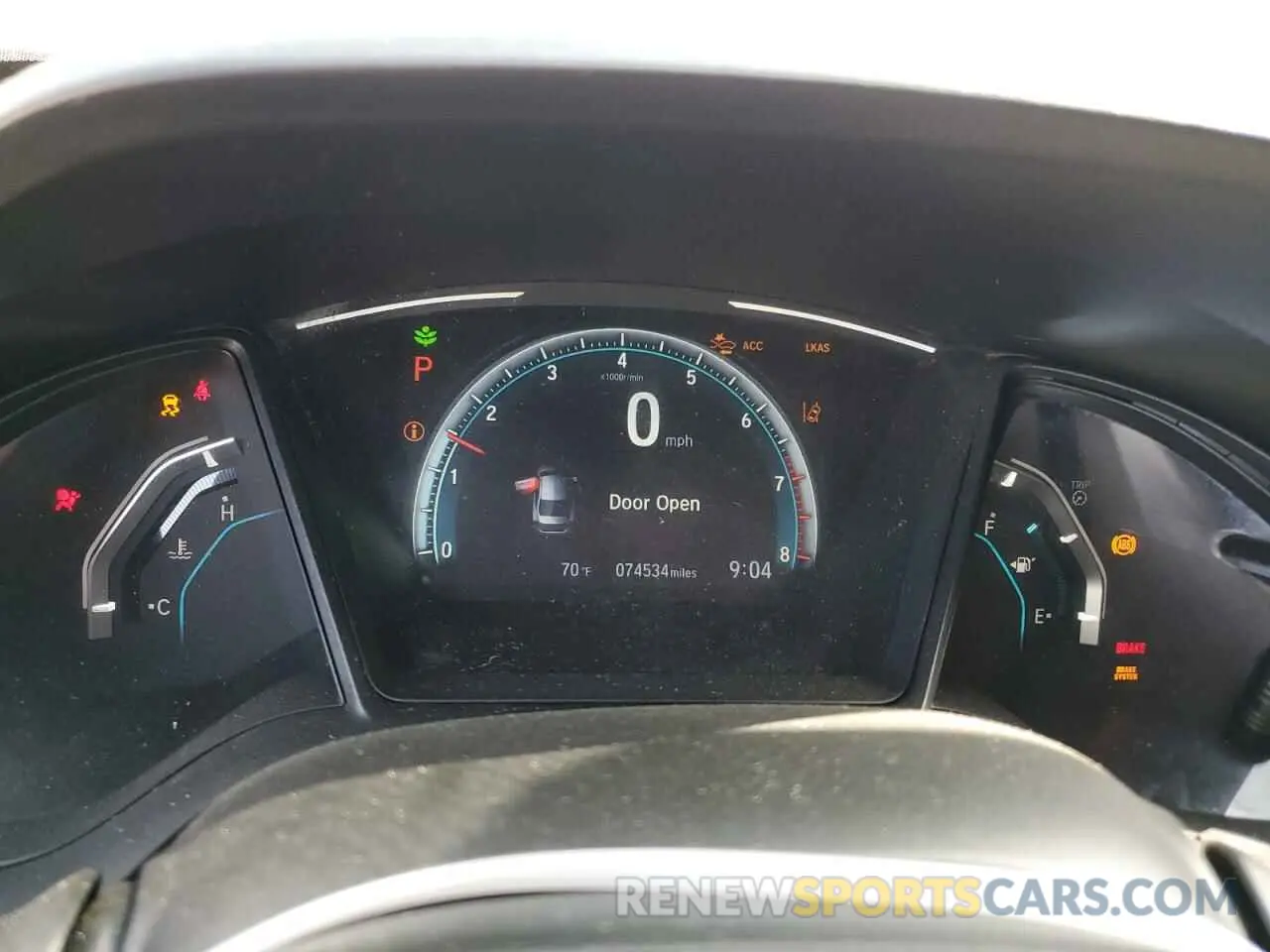 9 fotografías del automóvil dañado 2HGFC2F69KH547342 HONDA CIVIC 2019