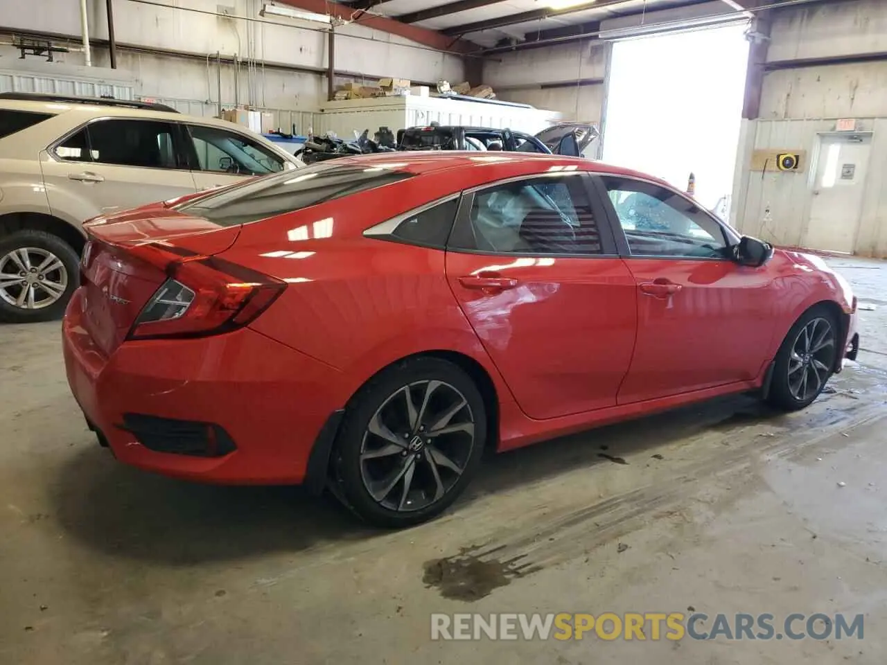 3 fotografías del automóvil dañado 2HGFC2F80KH536070 HONDA CIVIC 2019