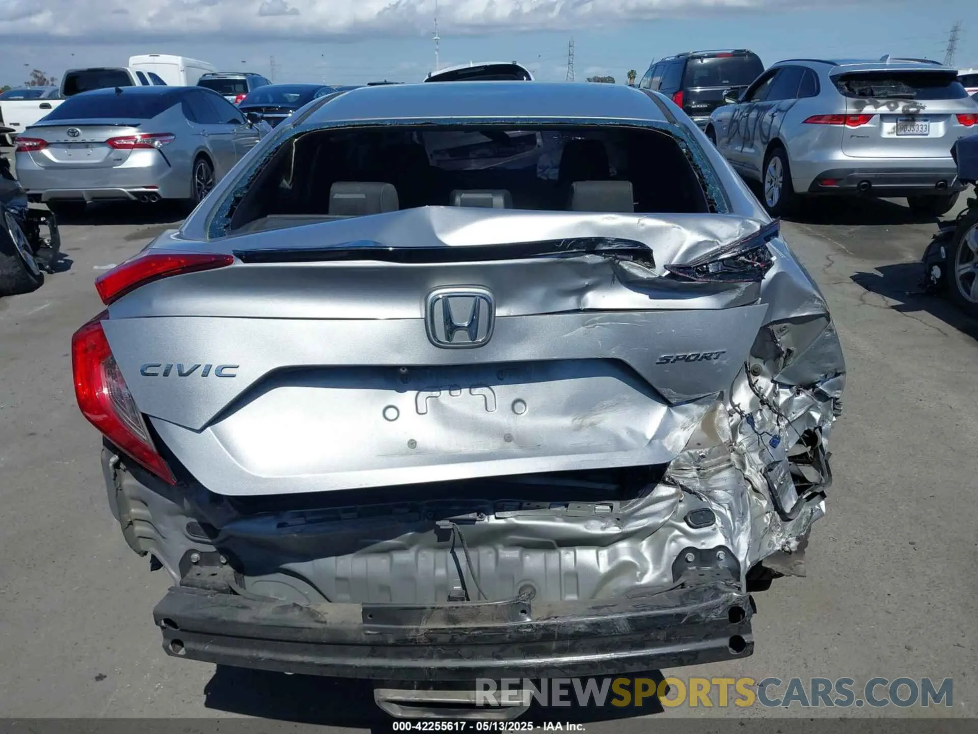 6 fotografías del automóvil dañado 2HGFC2F80KH600754 HONDA CIVIC 2019