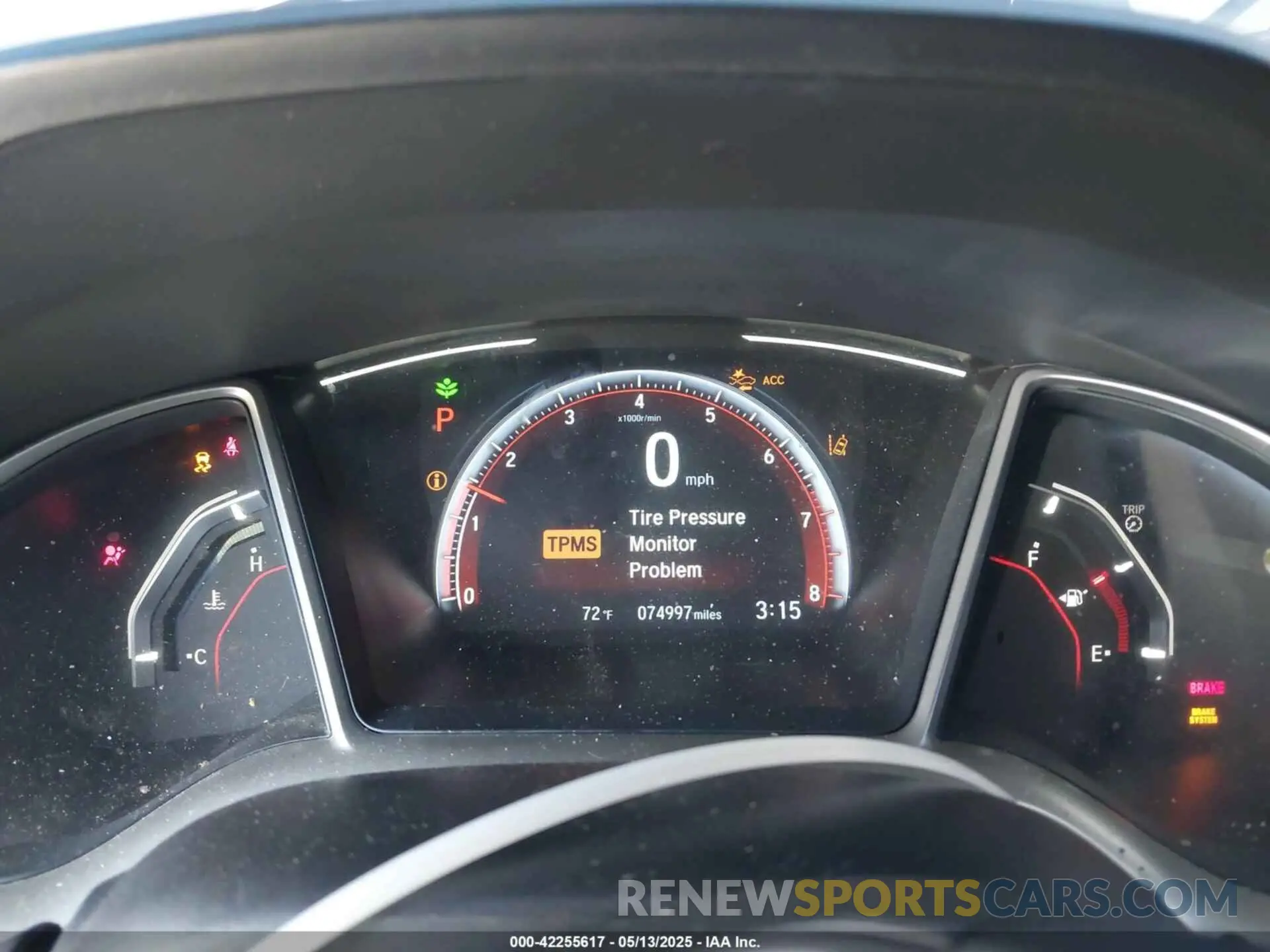 7 fotografías del automóvil dañado 2HGFC2F80KH600754 HONDA CIVIC 2019