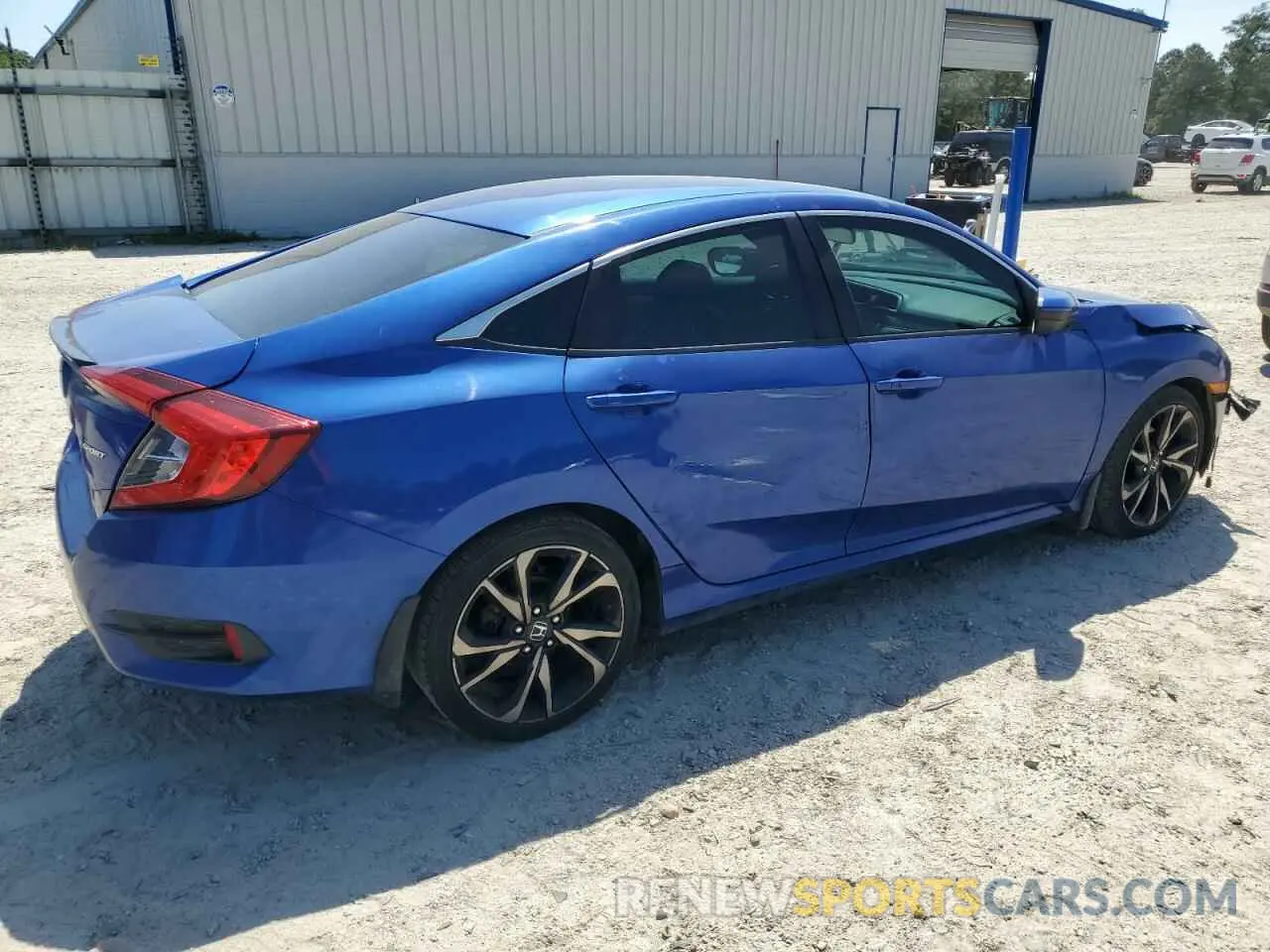 3 fotografías del automóvil dañado 2HGFC2F81KH539088 HONDA CIVIC 2019