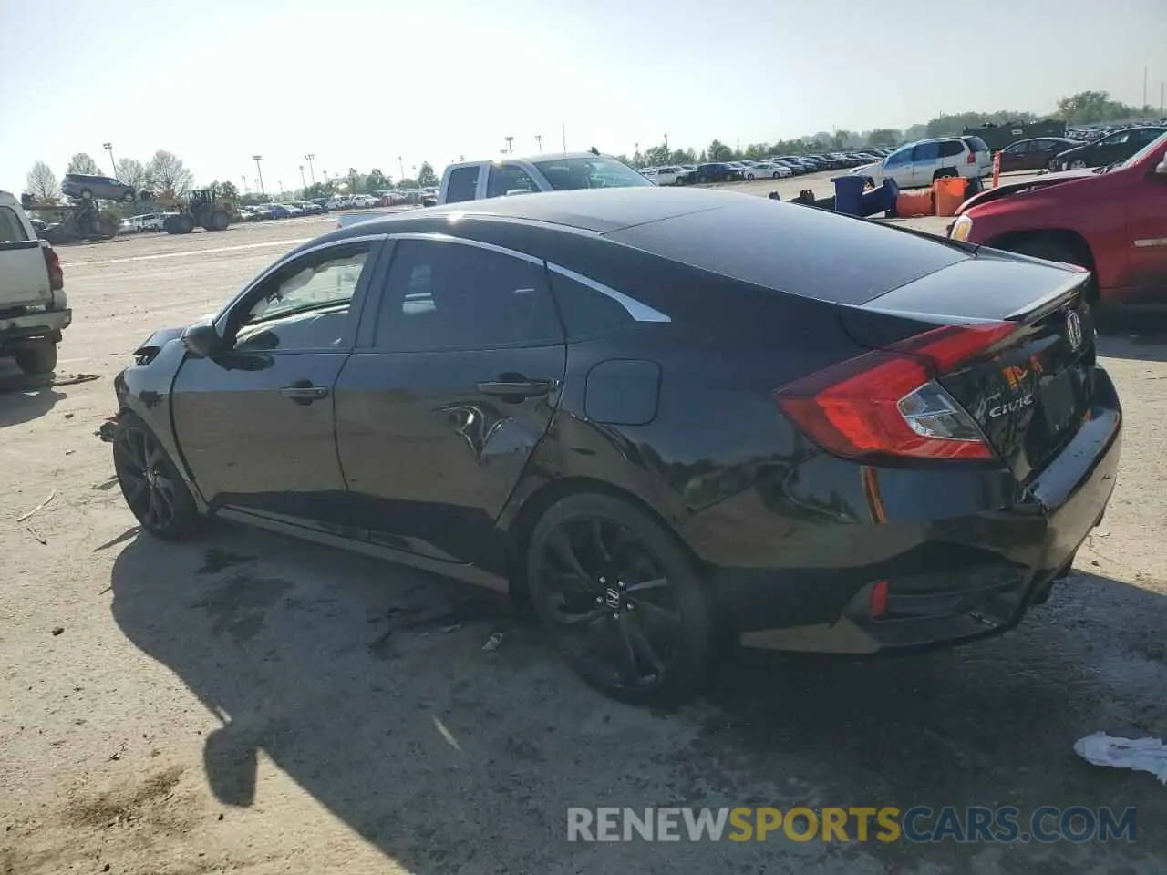 2 fotografías del automóvil dañado 2HGFC2F82KH526754 HONDA CIVIC 2019