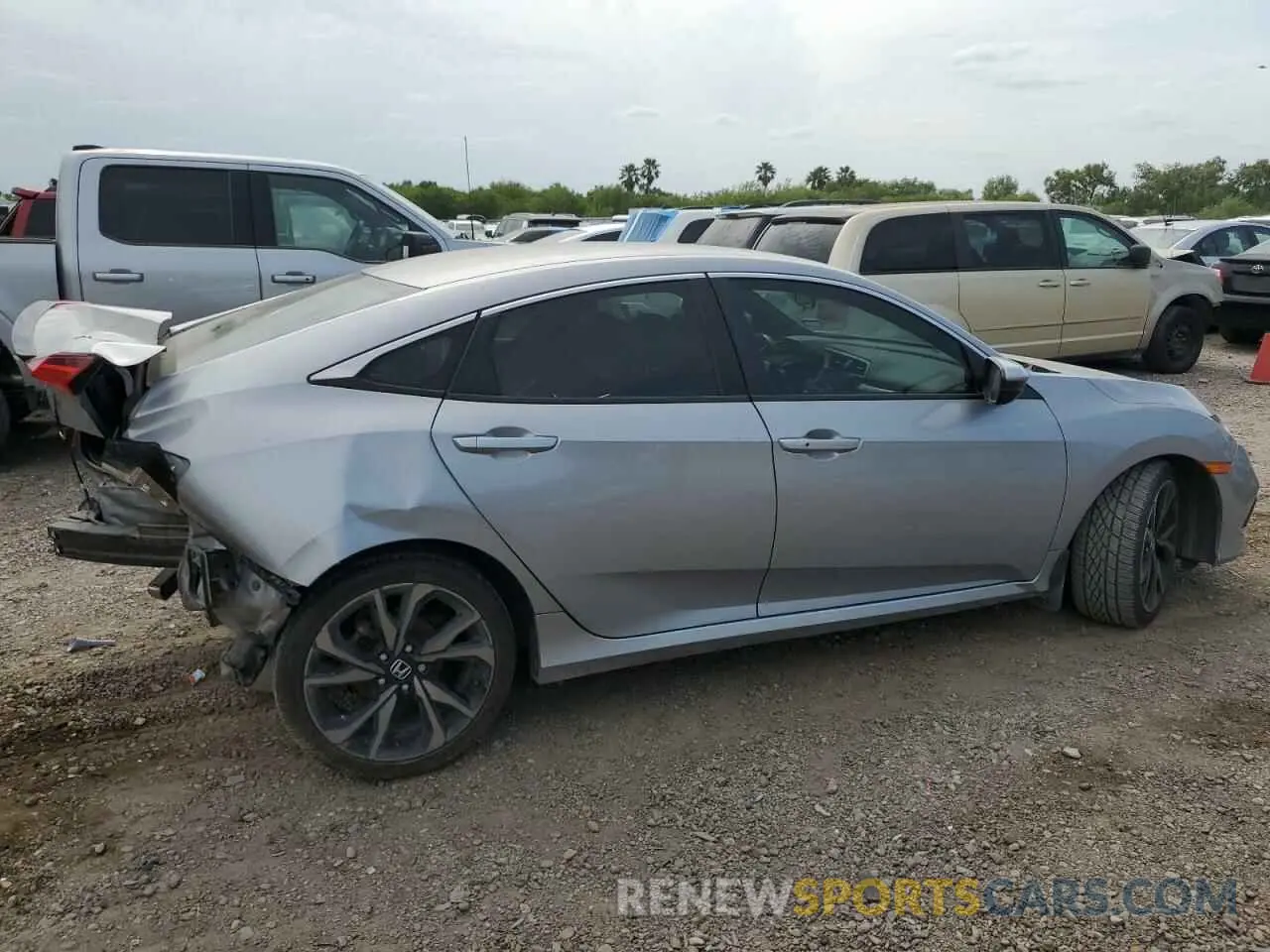 3 fotografías del automóvil dañado 2HGFC2F82KH598599 HONDA CIVIC 2019