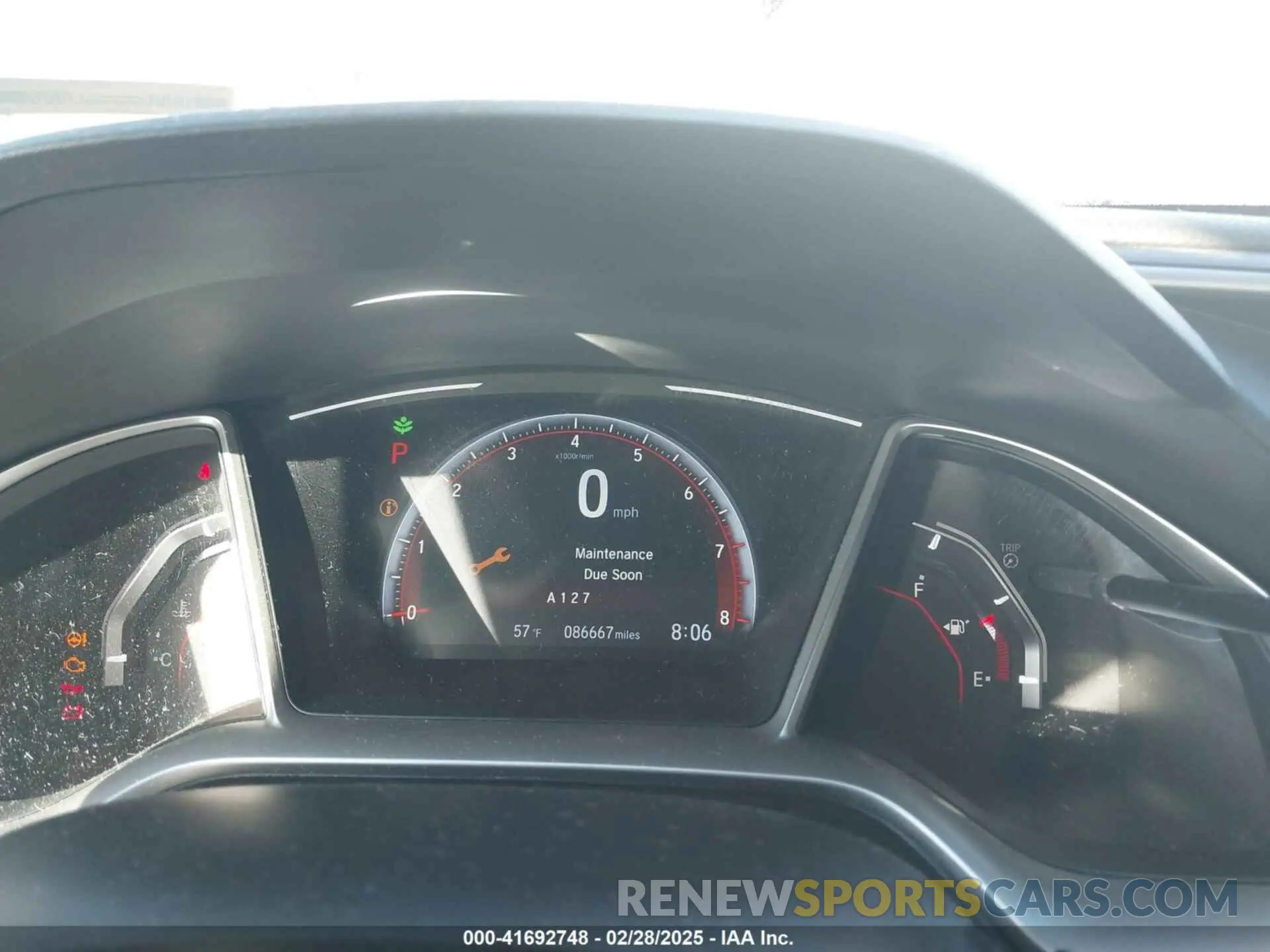 7 fotografías del automóvil dañado 2HGFC2F82KH601372 HONDA CIVIC 2019