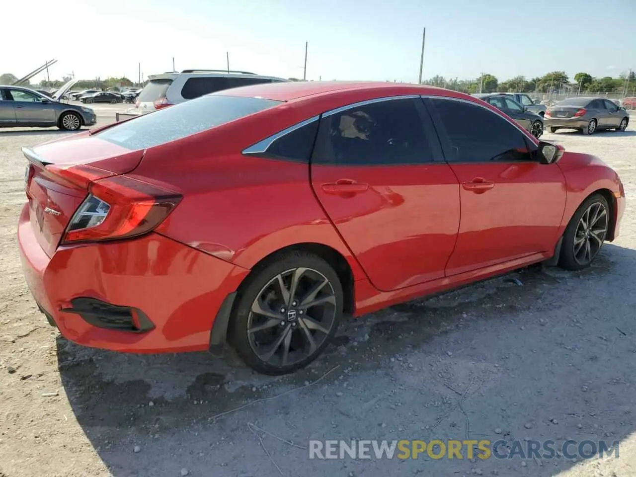 3 fotografías del automóvil dañado 2HGFC2F83KH501409 HONDA CIVIC 2019