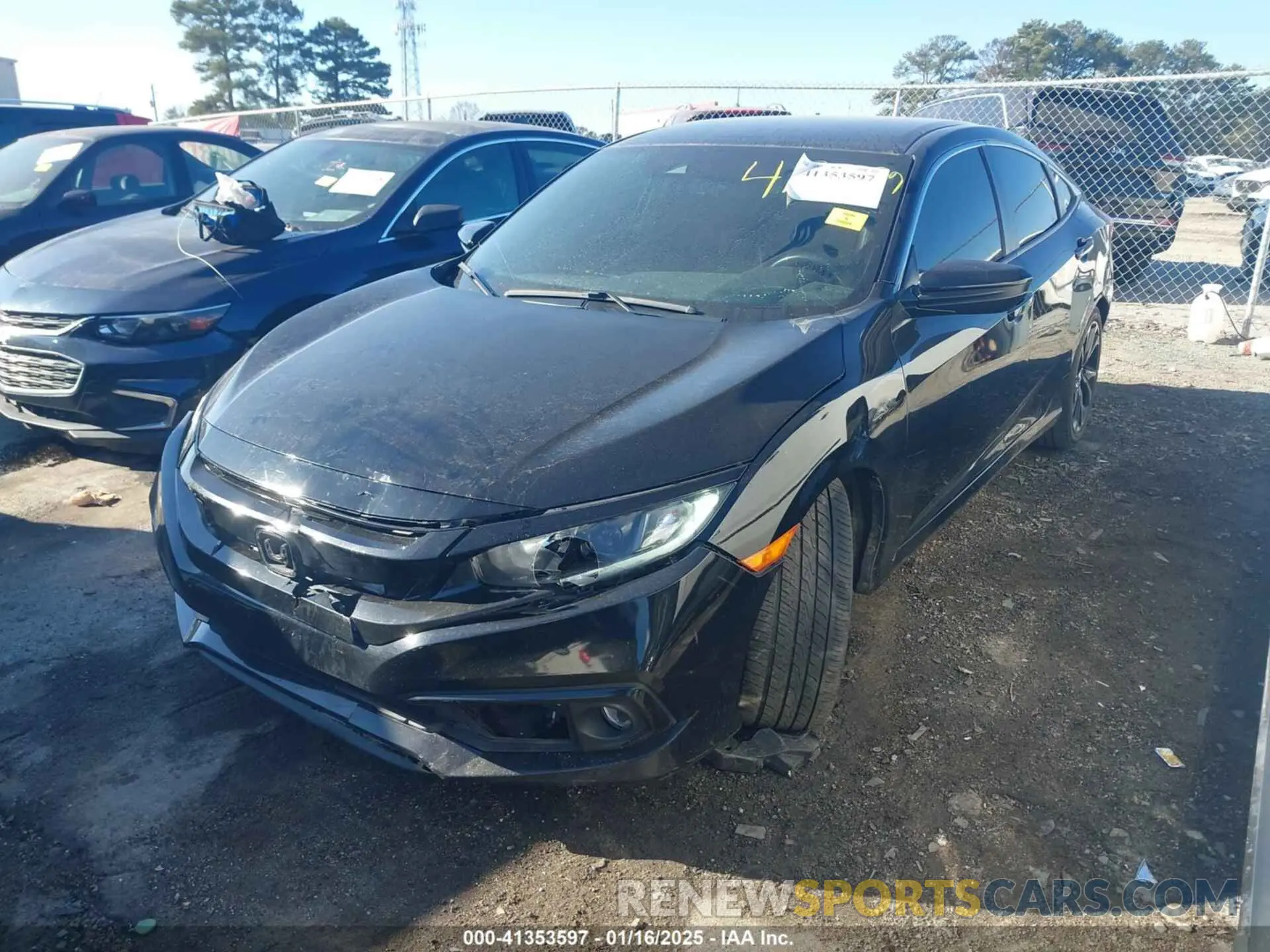 2 fotografías del automóvil dañado 2HGFC2F83KH567345 HONDA CIVIC 2019