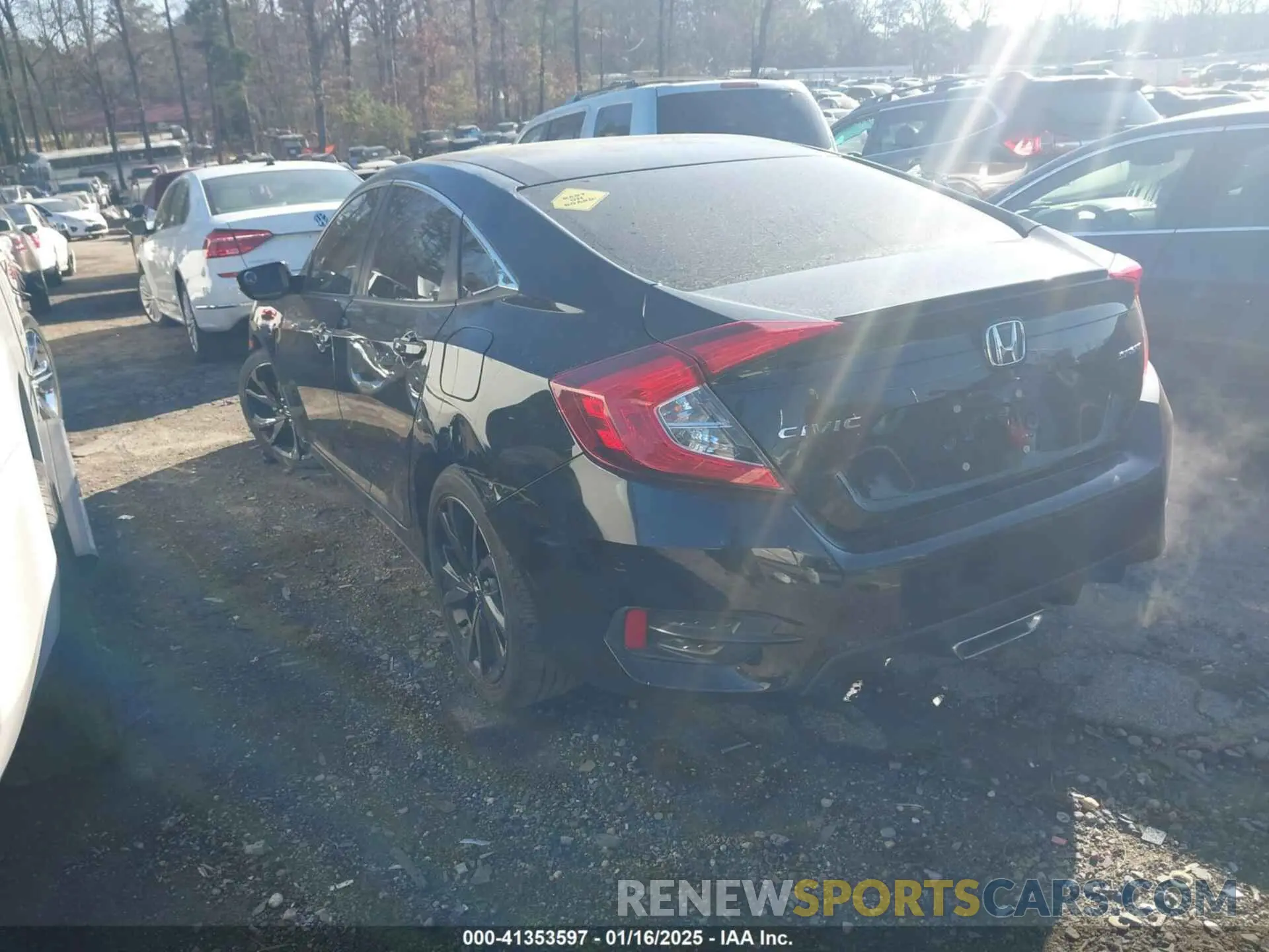 3 fotografías del automóvil dañado 2HGFC2F83KH567345 HONDA CIVIC 2019