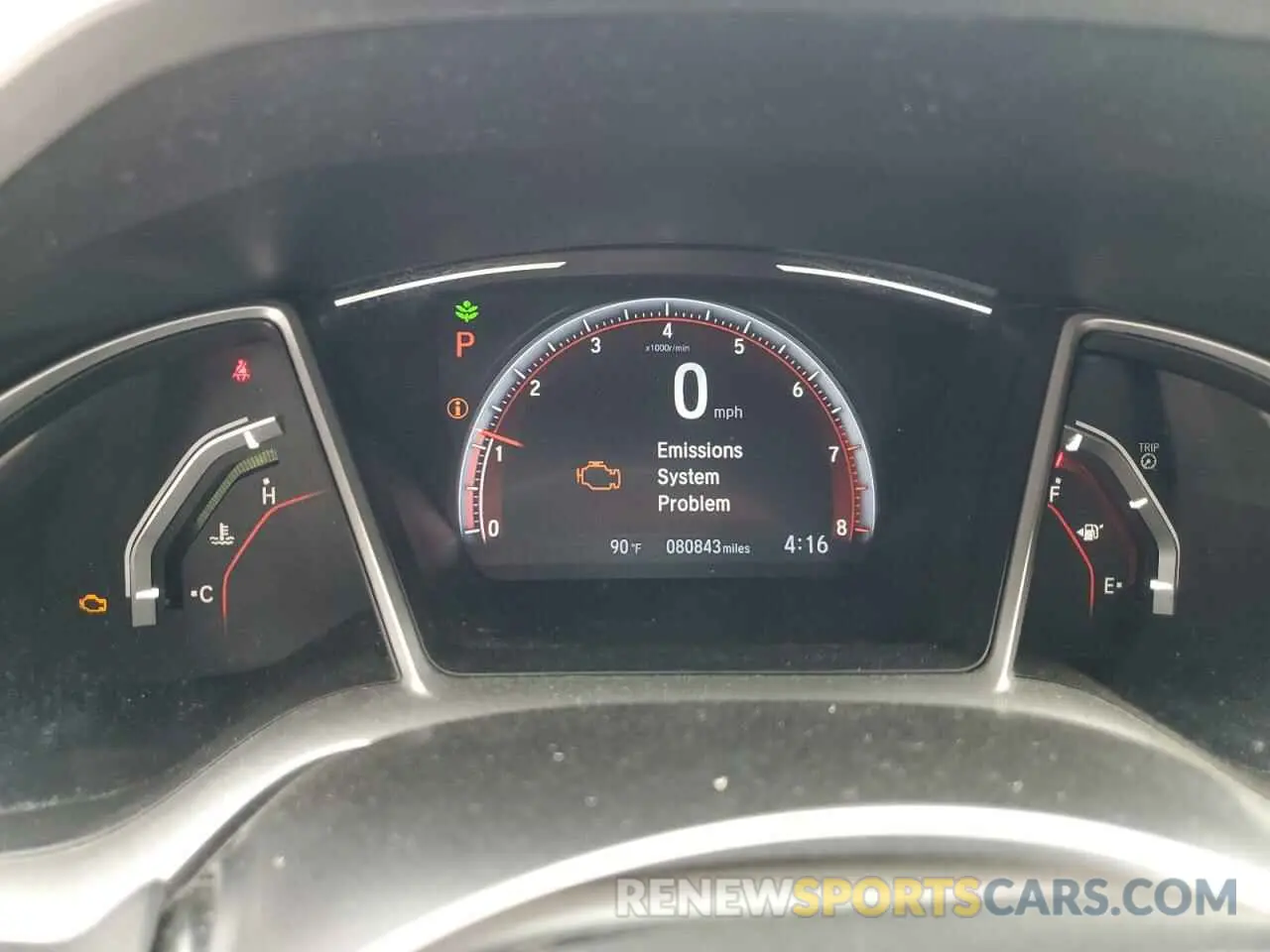 9 fotografías del automóvil dañado 2HGFC2F83KH569998 HONDA CIVIC 2019