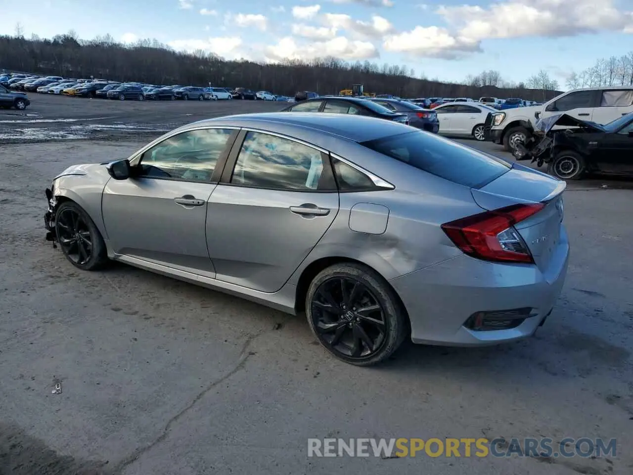 2 fotografías del automóvil dañado 2HGFC2F83KH590205 HONDA CIVIC 2019