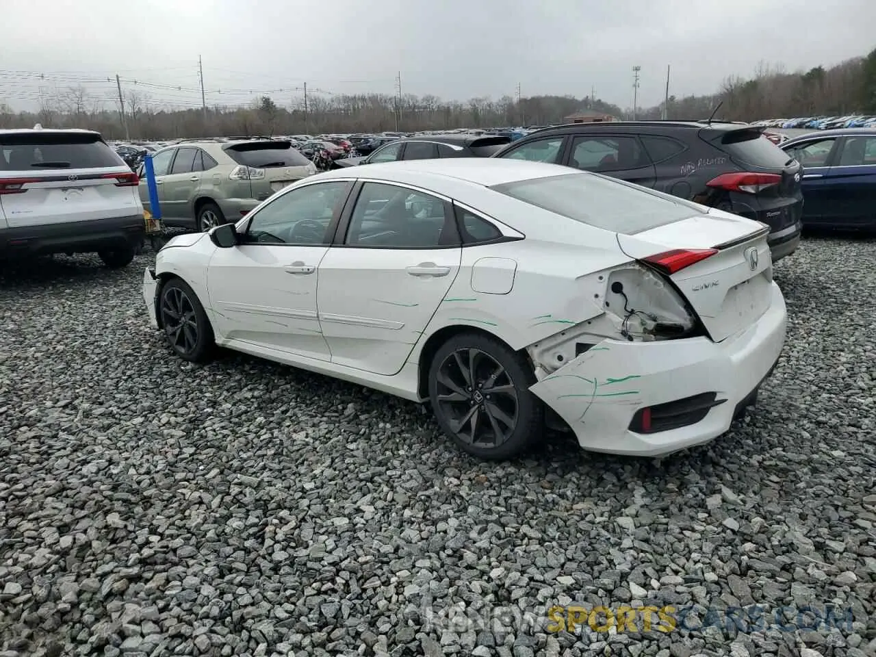 2 fotografías del automóvil dañado 2HGFC2F84KH510751 HONDA CIVIC 2019