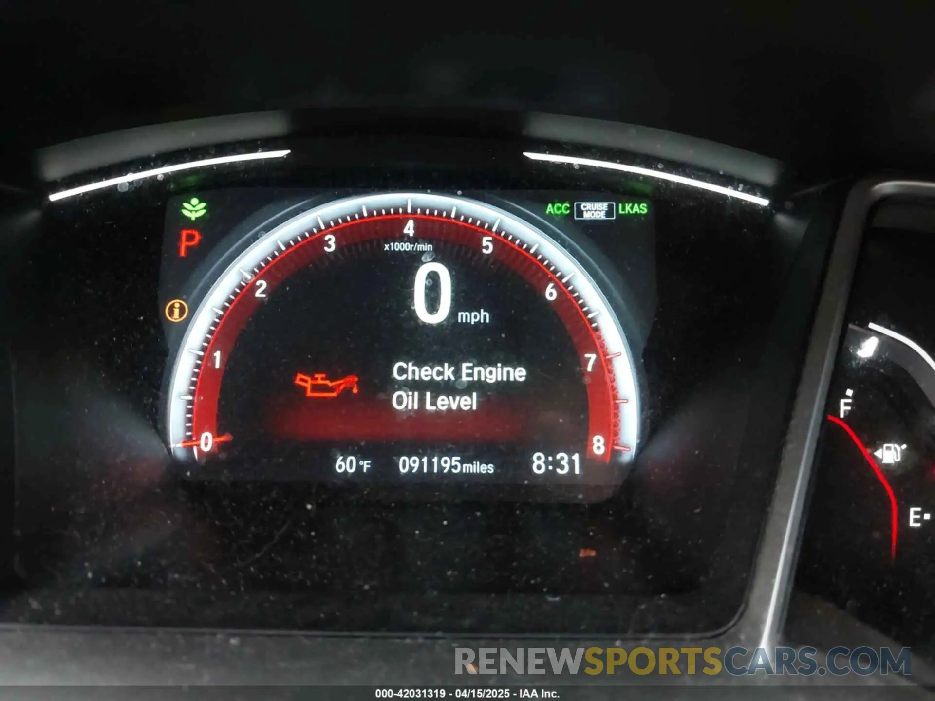 15 fotografías del automóvil dañado 2HGFC2F84KH516730 HONDA CIVIC 2019
