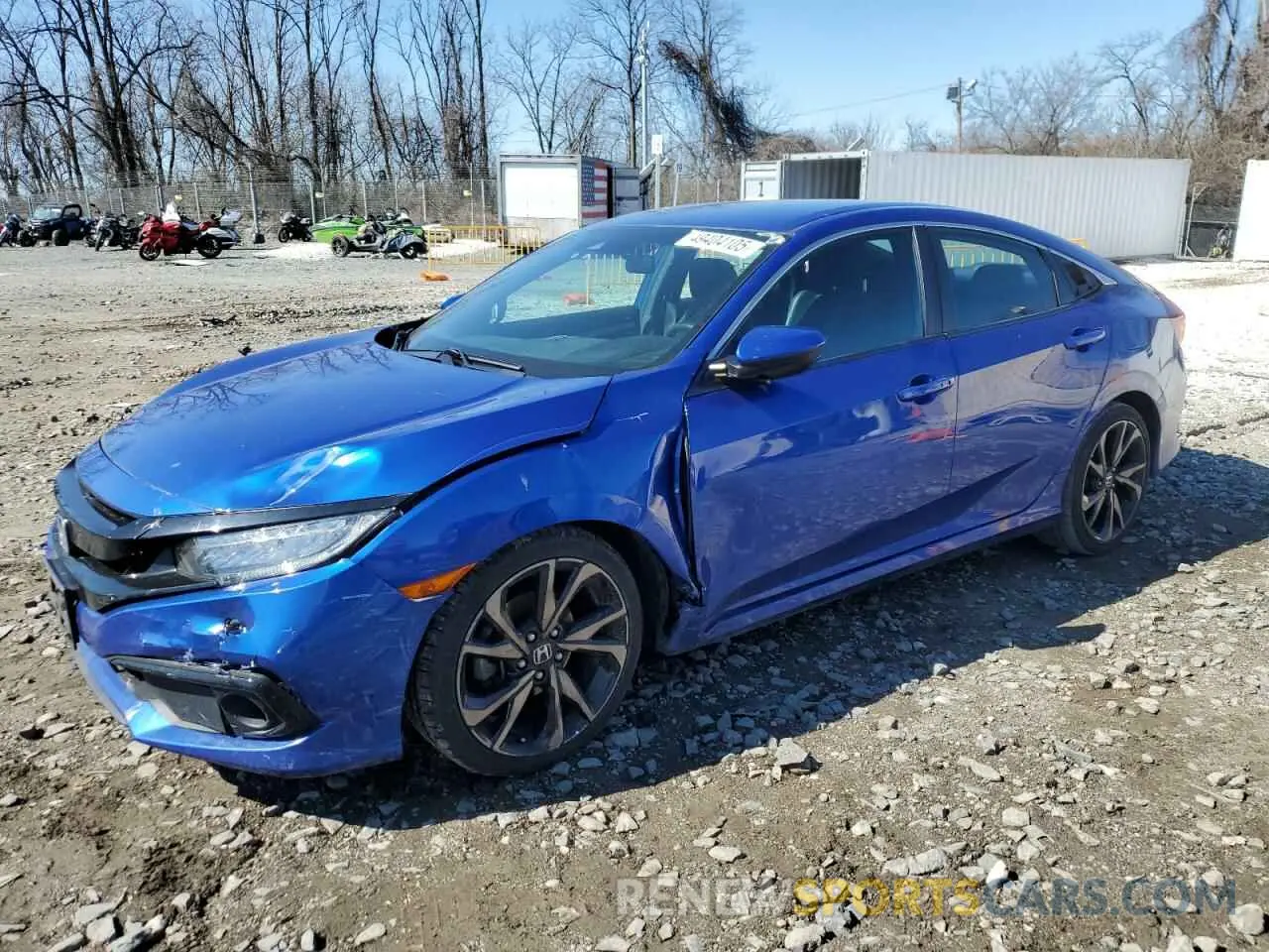 1 fotografías del automóvil dañado 2HGFC2F84KH585949 HONDA CIVIC 2019