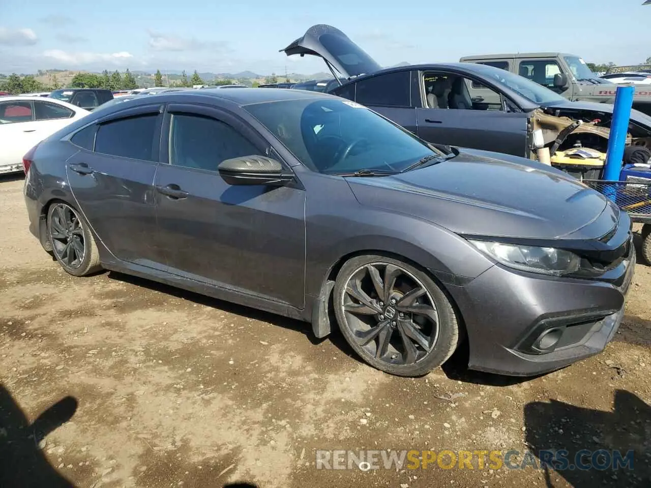 4 fotografías del automóvil dañado 2HGFC2F85KH528160 HONDA CIVIC 2019