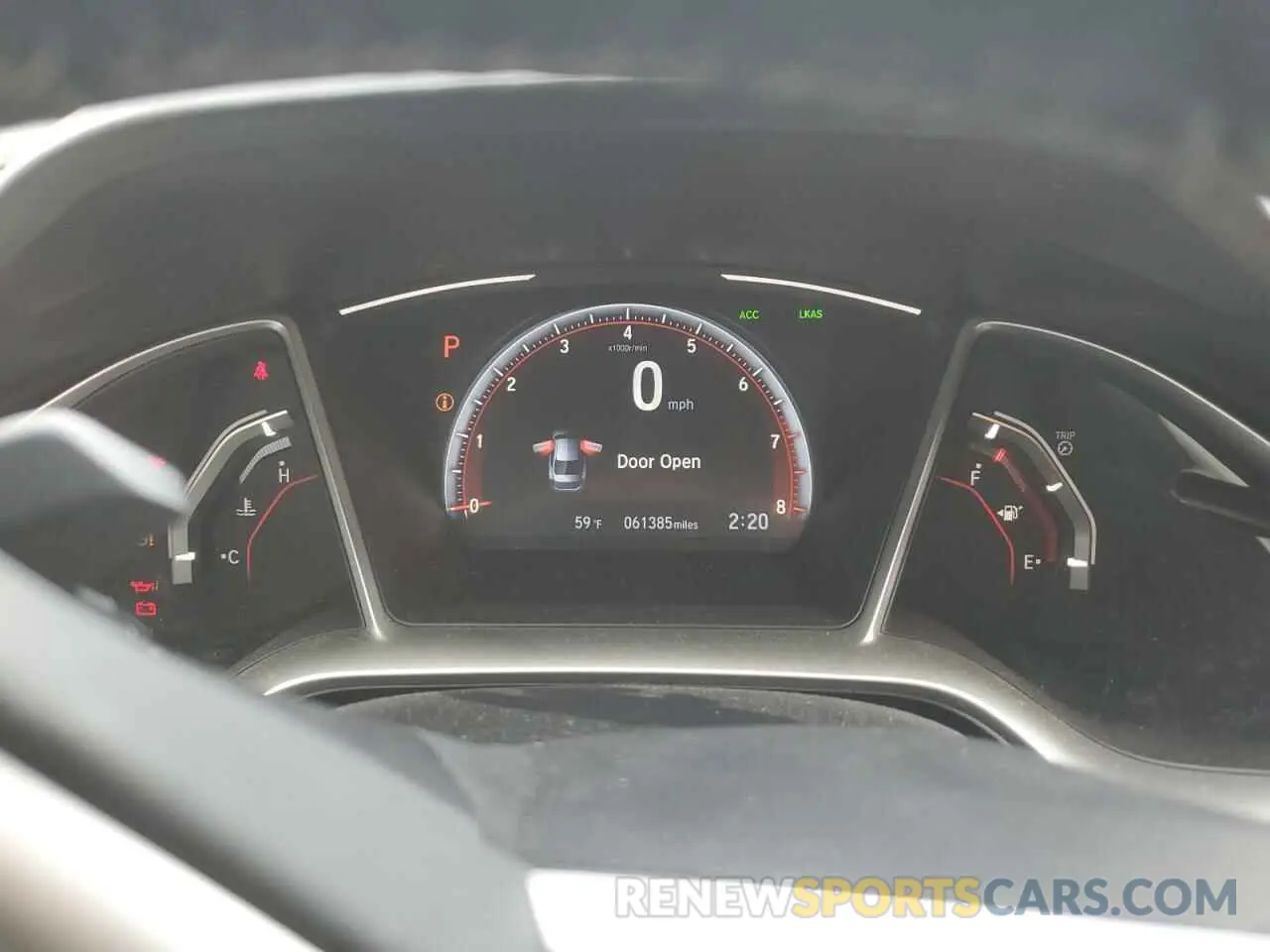 9 fotografías del automóvil dañado 2HGFC2F85KH533181 HONDA CIVIC 2019