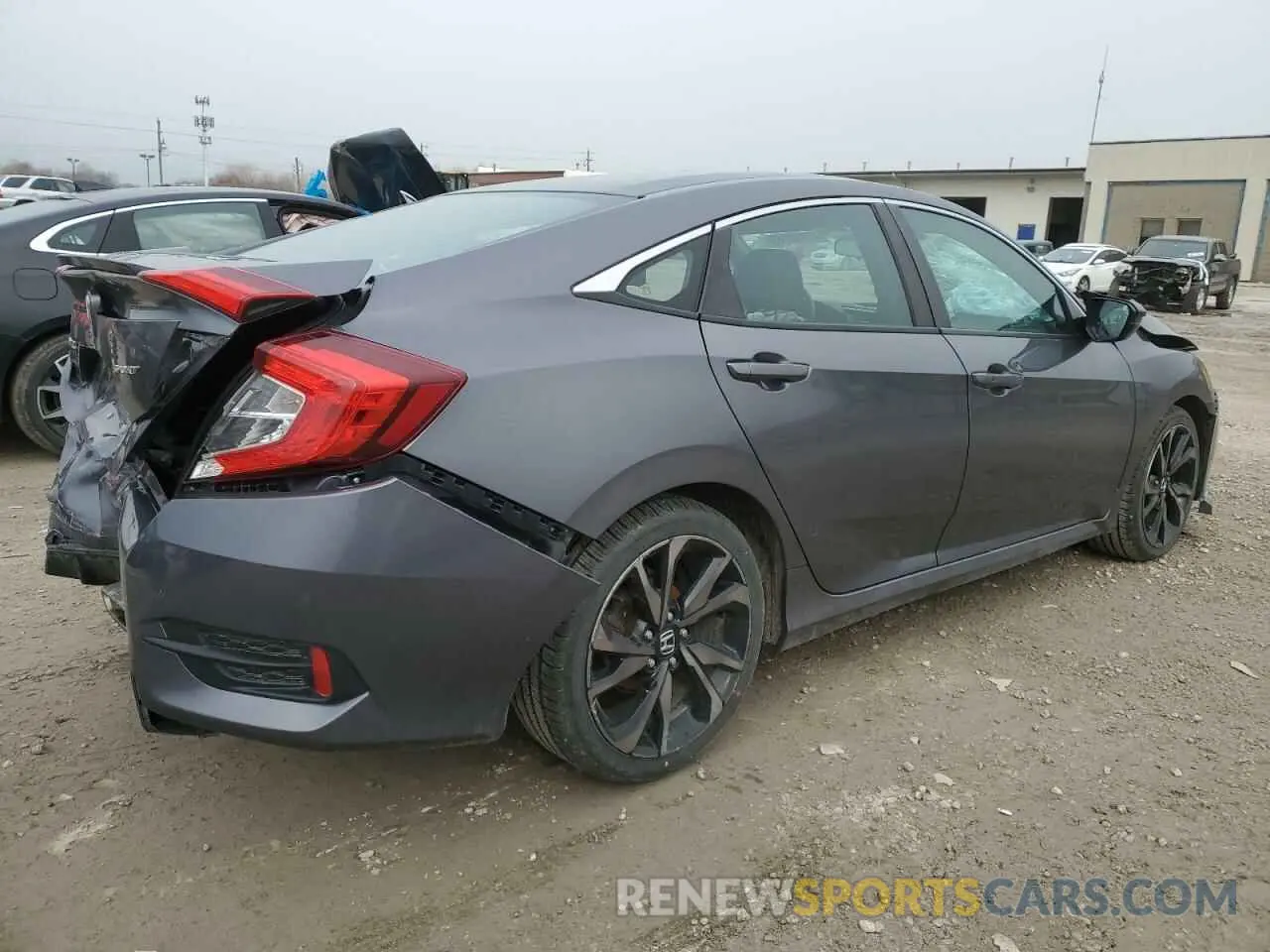 3 fotografías del automóvil dañado 2HGFC2F85KH581389 HONDA CIVIC 2019
