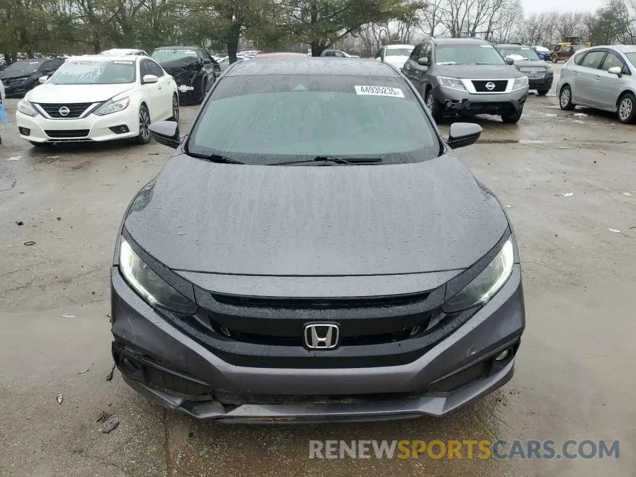 5 fotografías del automóvil dañado 2HGFC2F86KH503106 HONDA CIVIC 2019