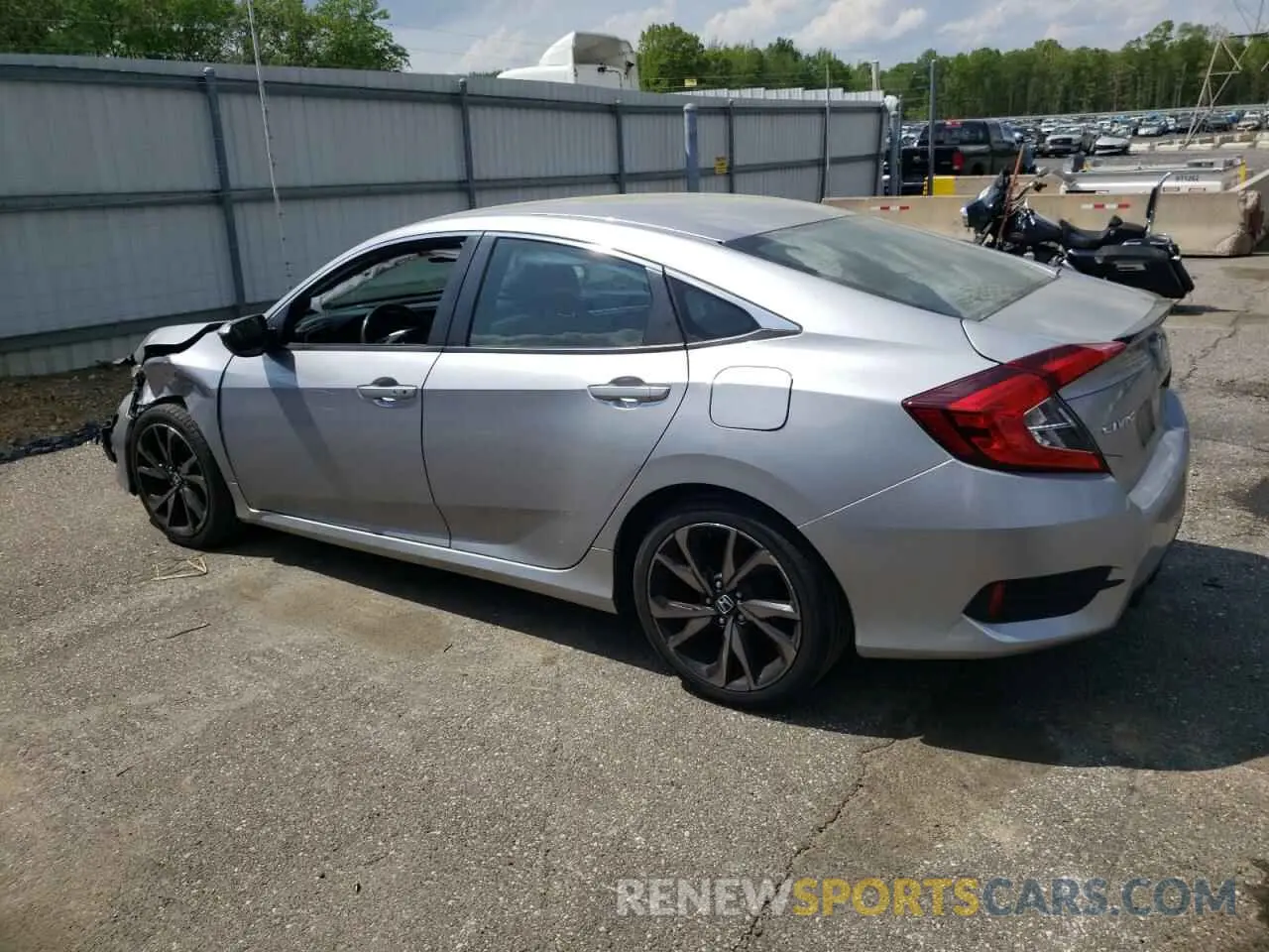 2 fotografías del automóvil dañado 2HGFC2F86KH516258 HONDA CIVIC 2019