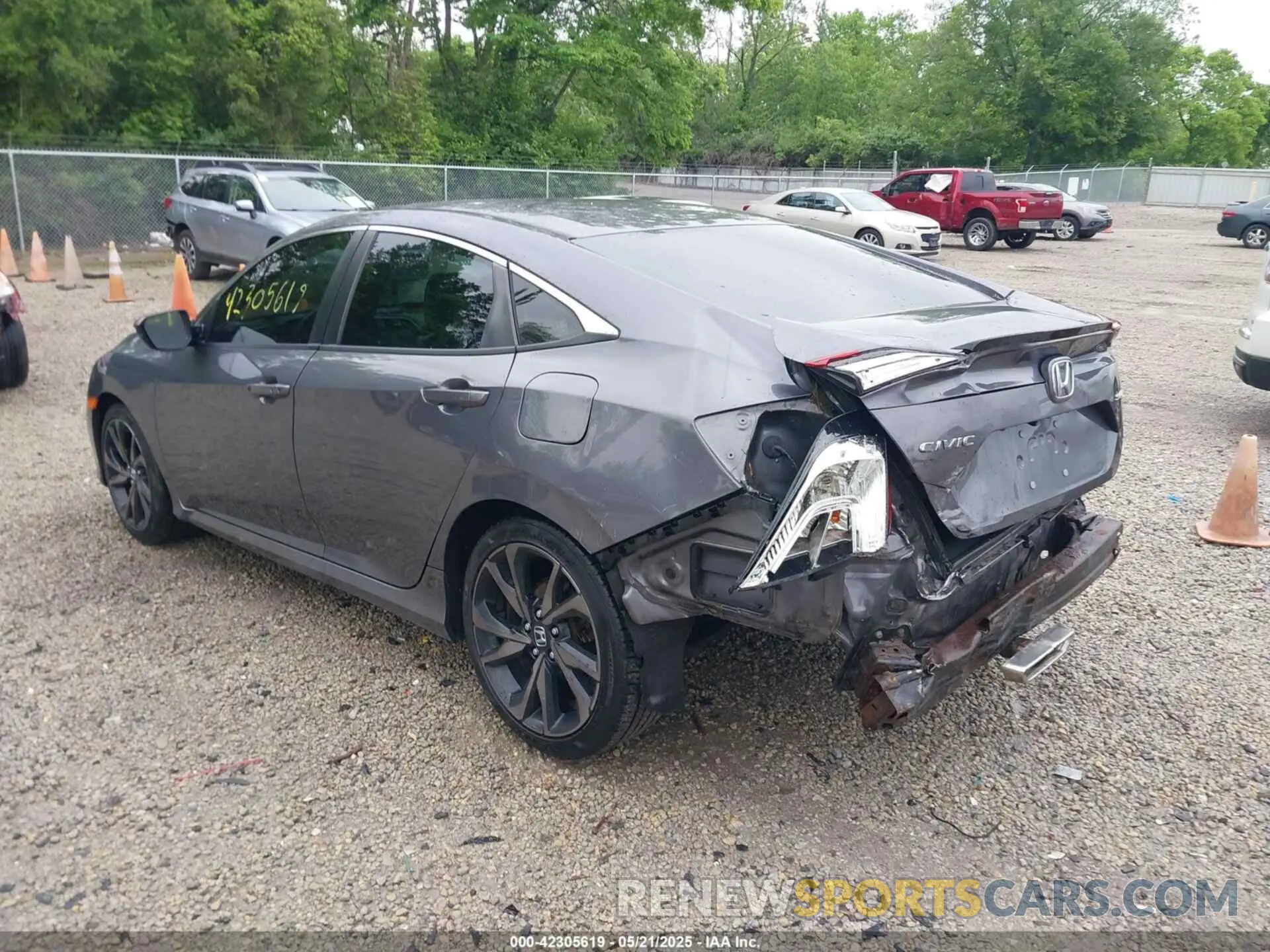 3 fotografías del automóvil dañado 2HGFC2F86KH517880 HONDA CIVIC 2019